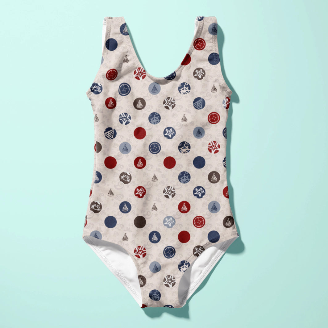 Sport & Badelycra Stoff UPF 50+ Maritime Kreise