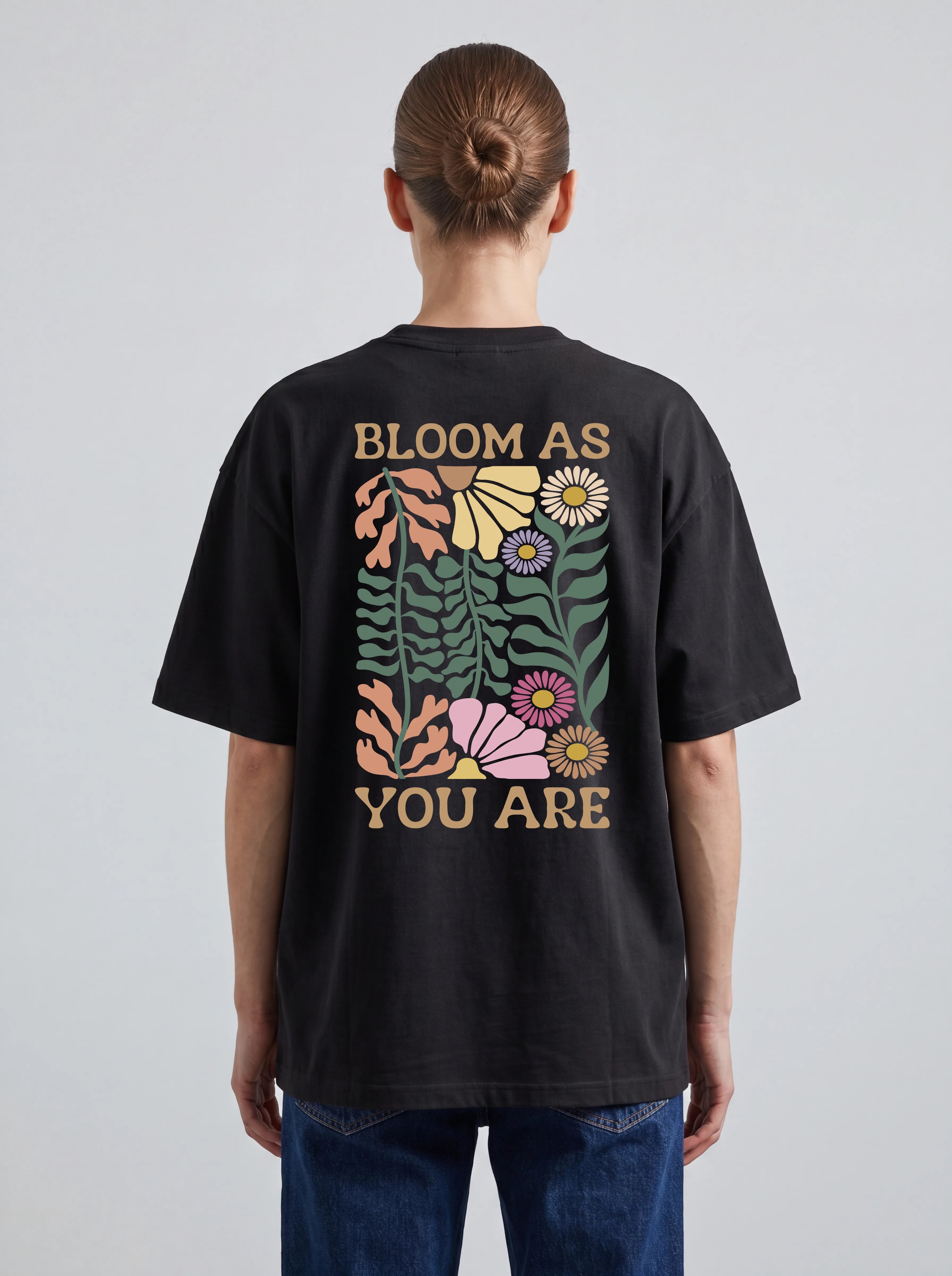 BLOOM AS YOU ARE BOTANICAL - OVERSIZED SHIRT BACKPRINT