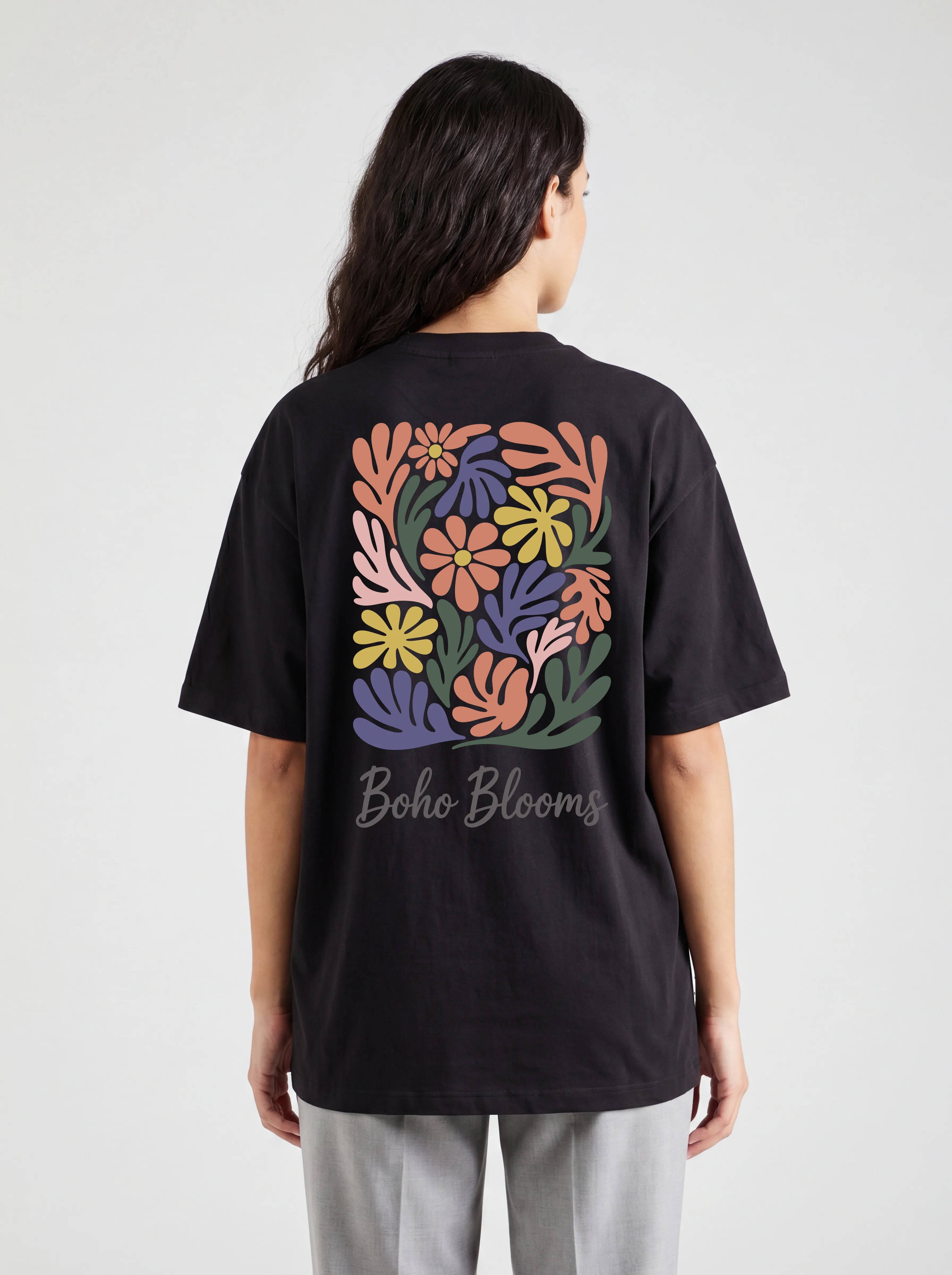 BOHO BLOOMS - OVERSIZED SHIRT BACKPRINT