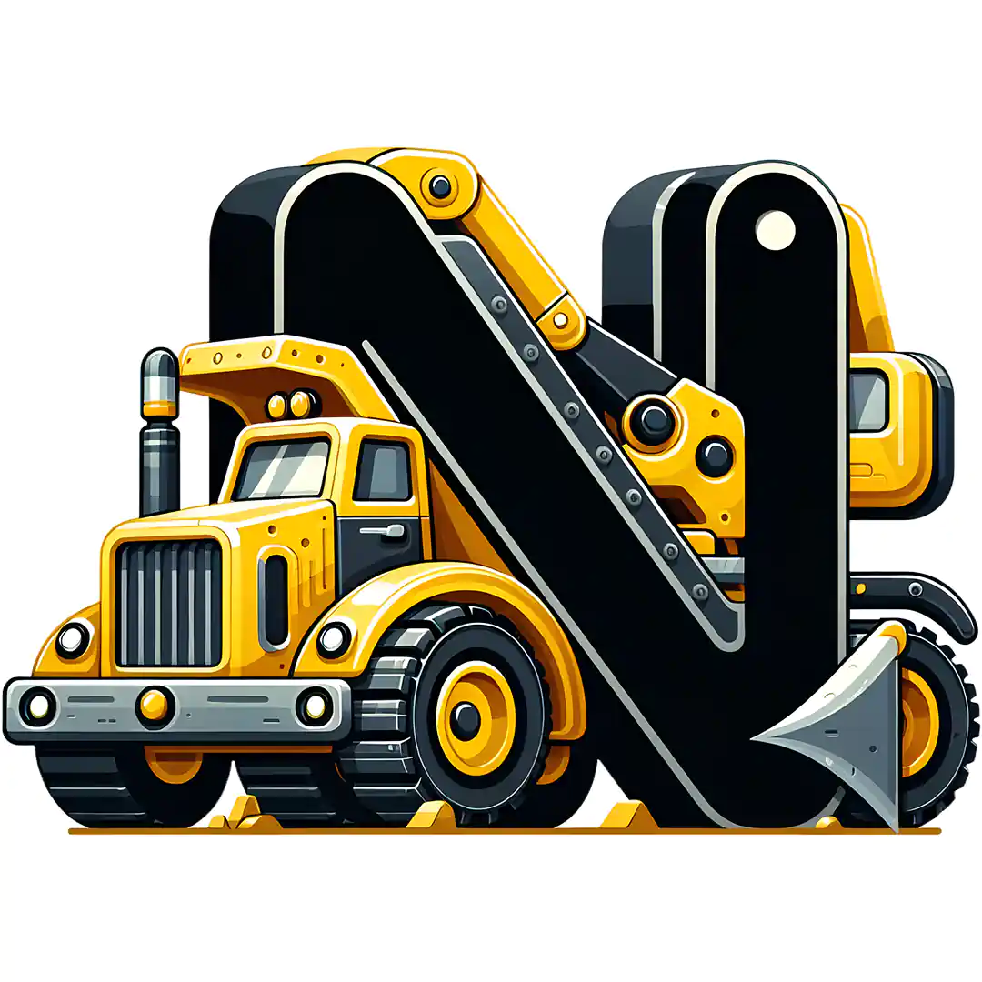 Bügelbild Baustelle Buchstaben Alphabet