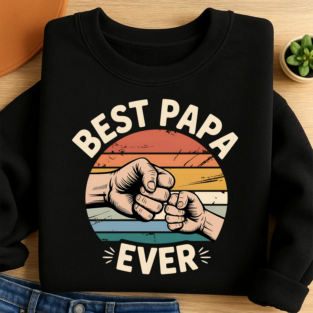 Bügelbild Best Papa Ever - S