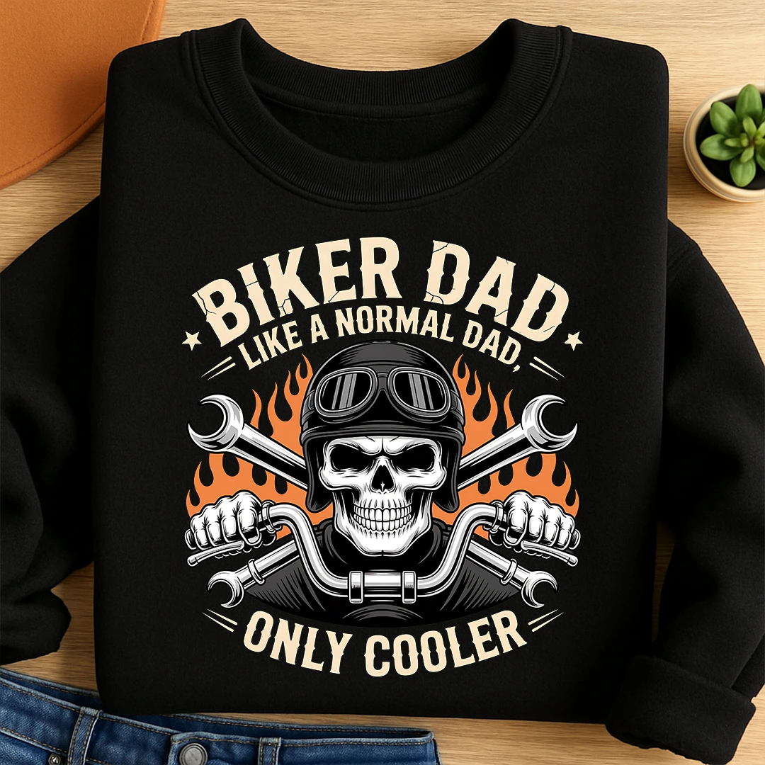 Bügelbild Biker Dad - S