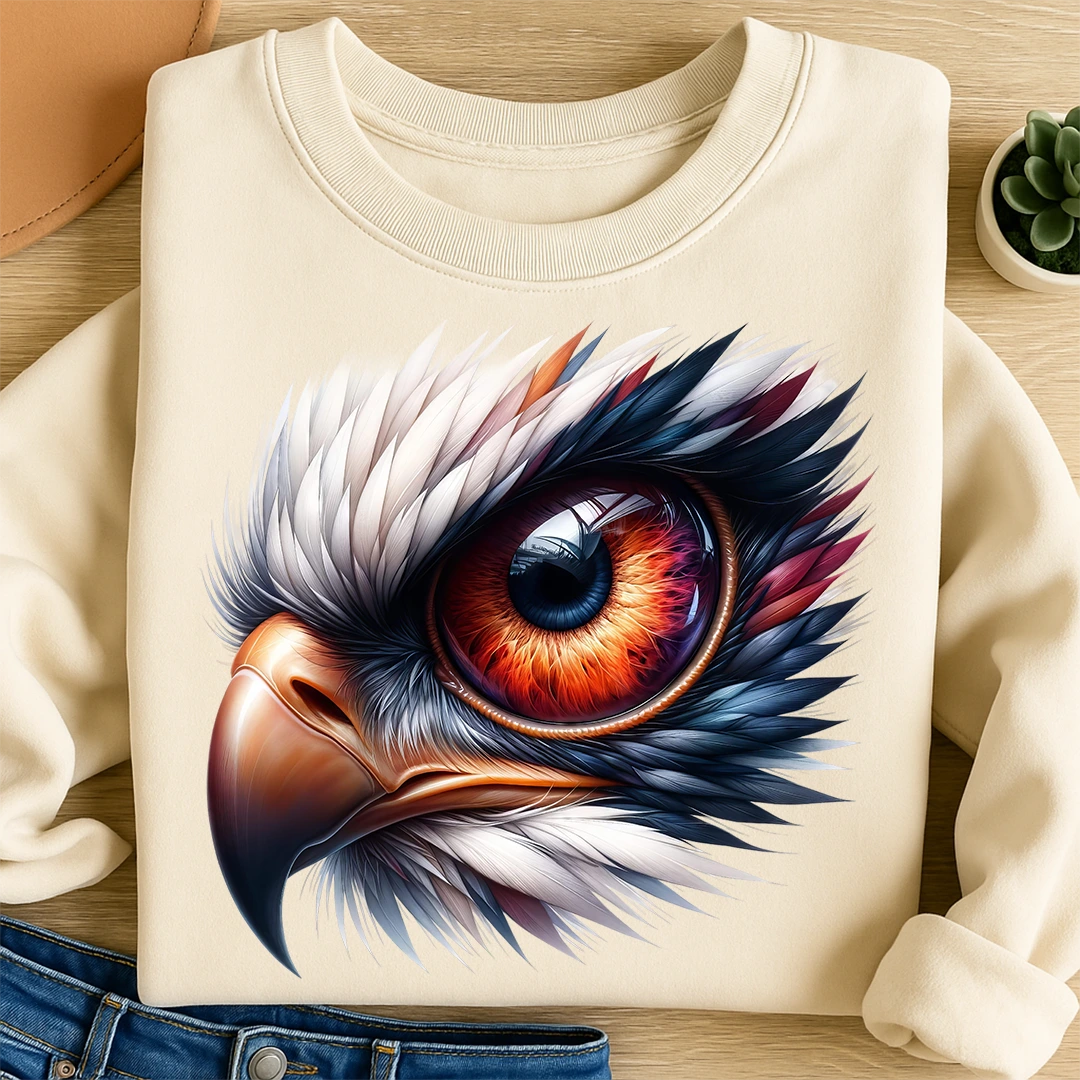 Bügelbild Adler Auge