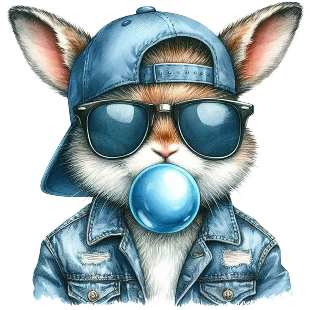 Bügelbild Bubble gum Hase