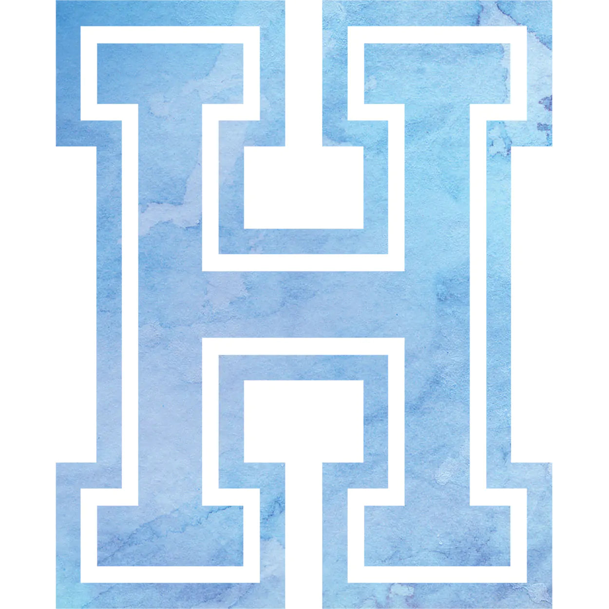 Buegelbild-Buchstabe-Aquarell-Blau-H