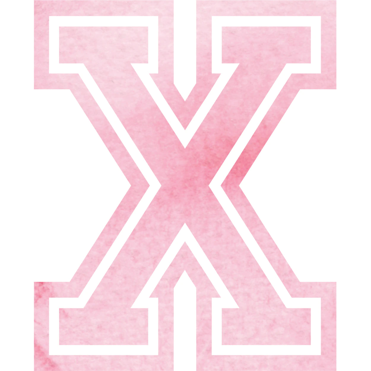 Buegelbild-Buchstabe-Aquarell-Pink-X