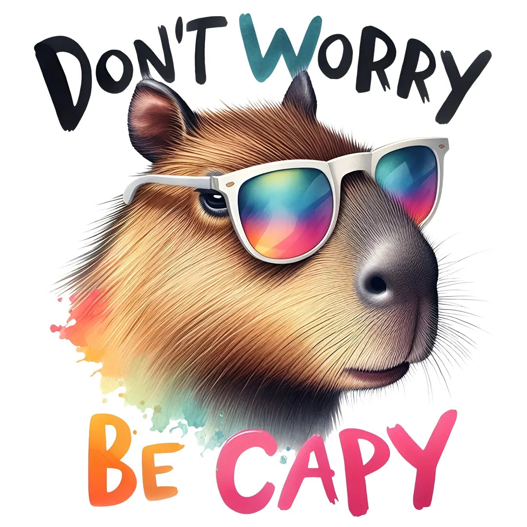 Glitzer Bügelbild Capybara - be capy