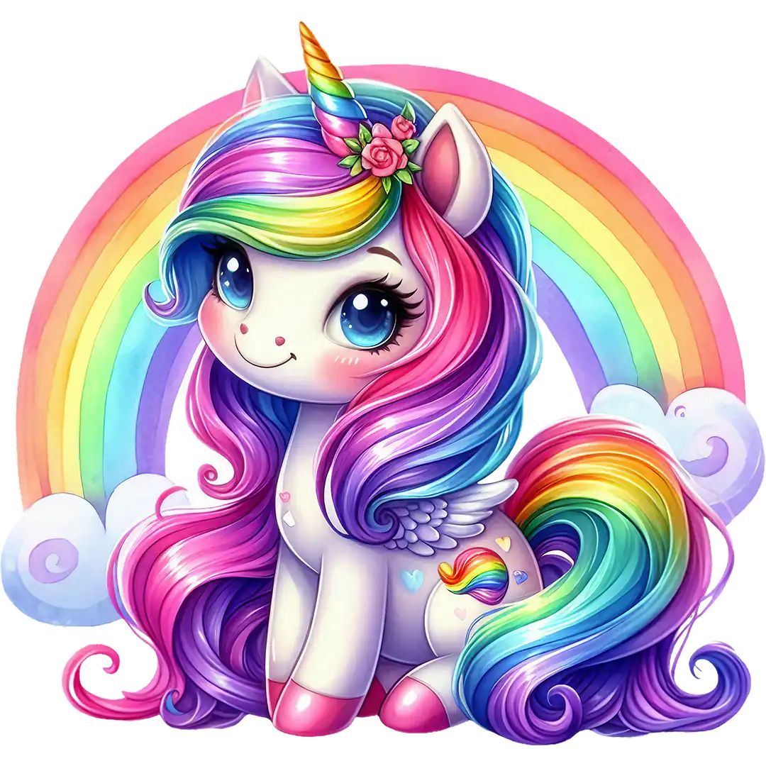 Glitzer Bügelbild Einhorn Zoey Magiebogen