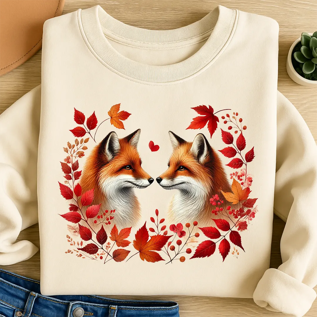 Bügelbild Fuchs Herbstliebe