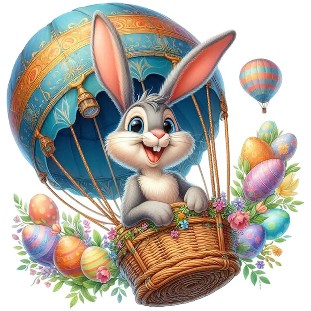 Bügelbild Ostern Hopp und Fort