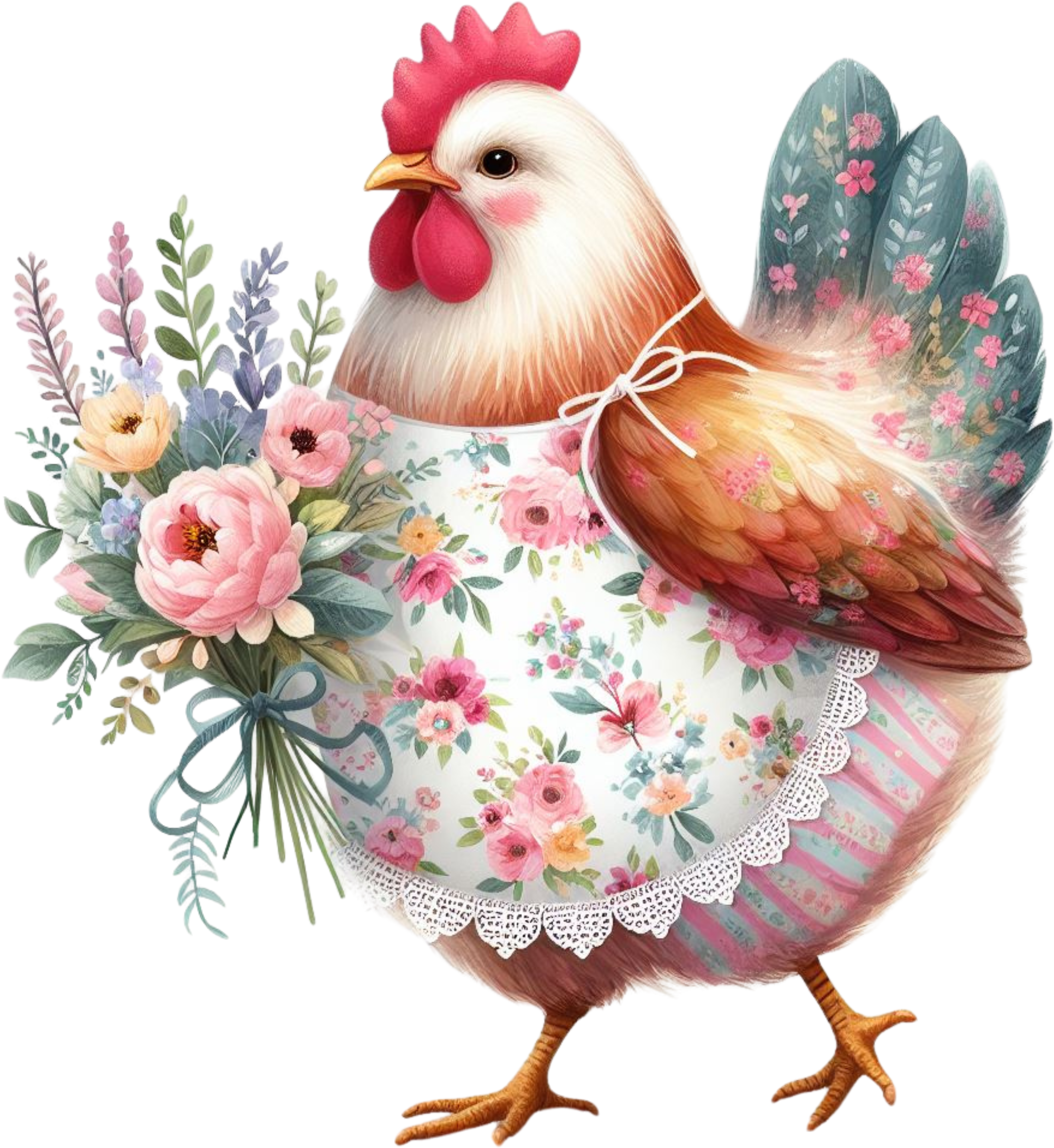 Bügelbild Huhn Rosie - S