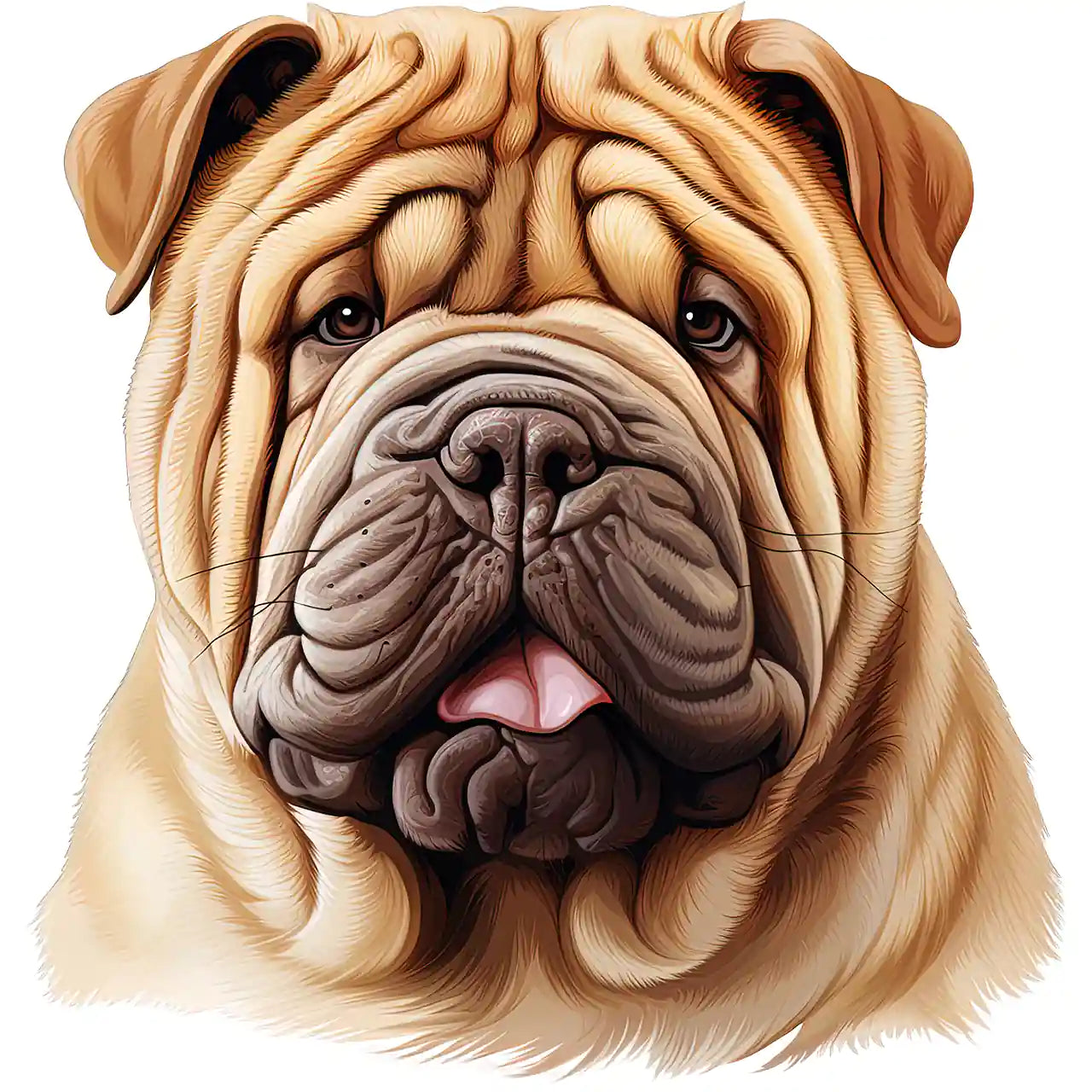 Bügelbild Hund Shar Pei