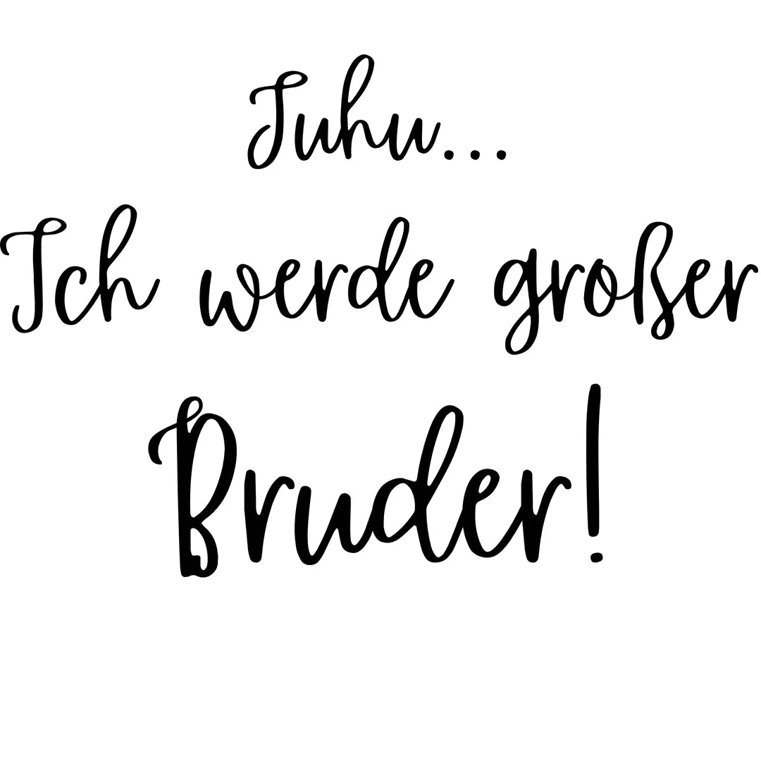 Bügelbild Juhu ich werde großer Bruder