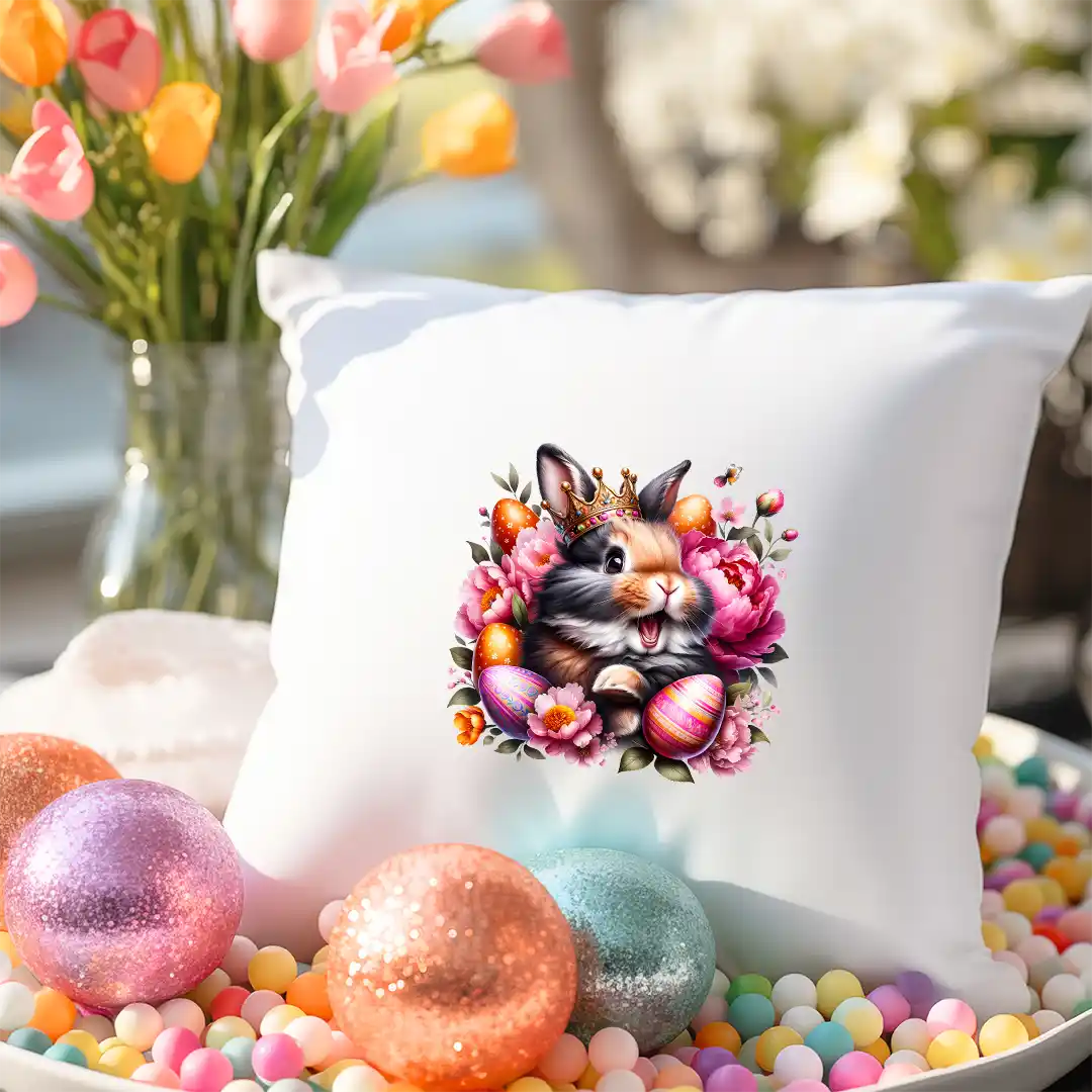 Bügelbild Königlicher Osterhase Hoppy