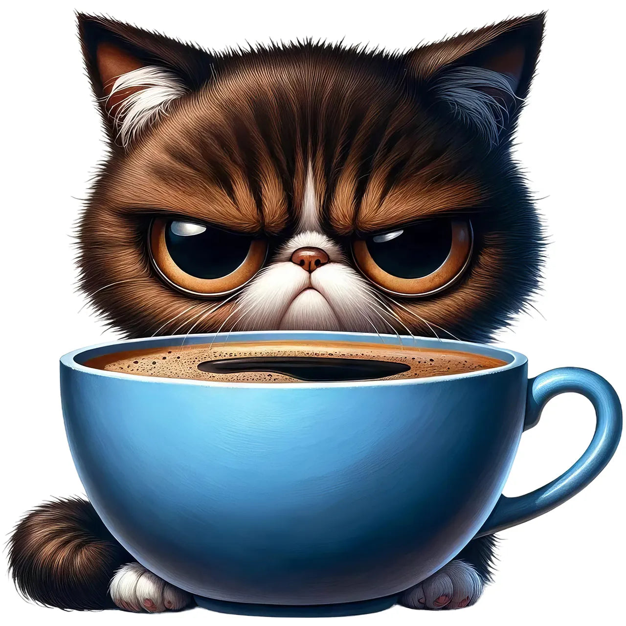 Bügelbild Morgenmuffel Mieze - S