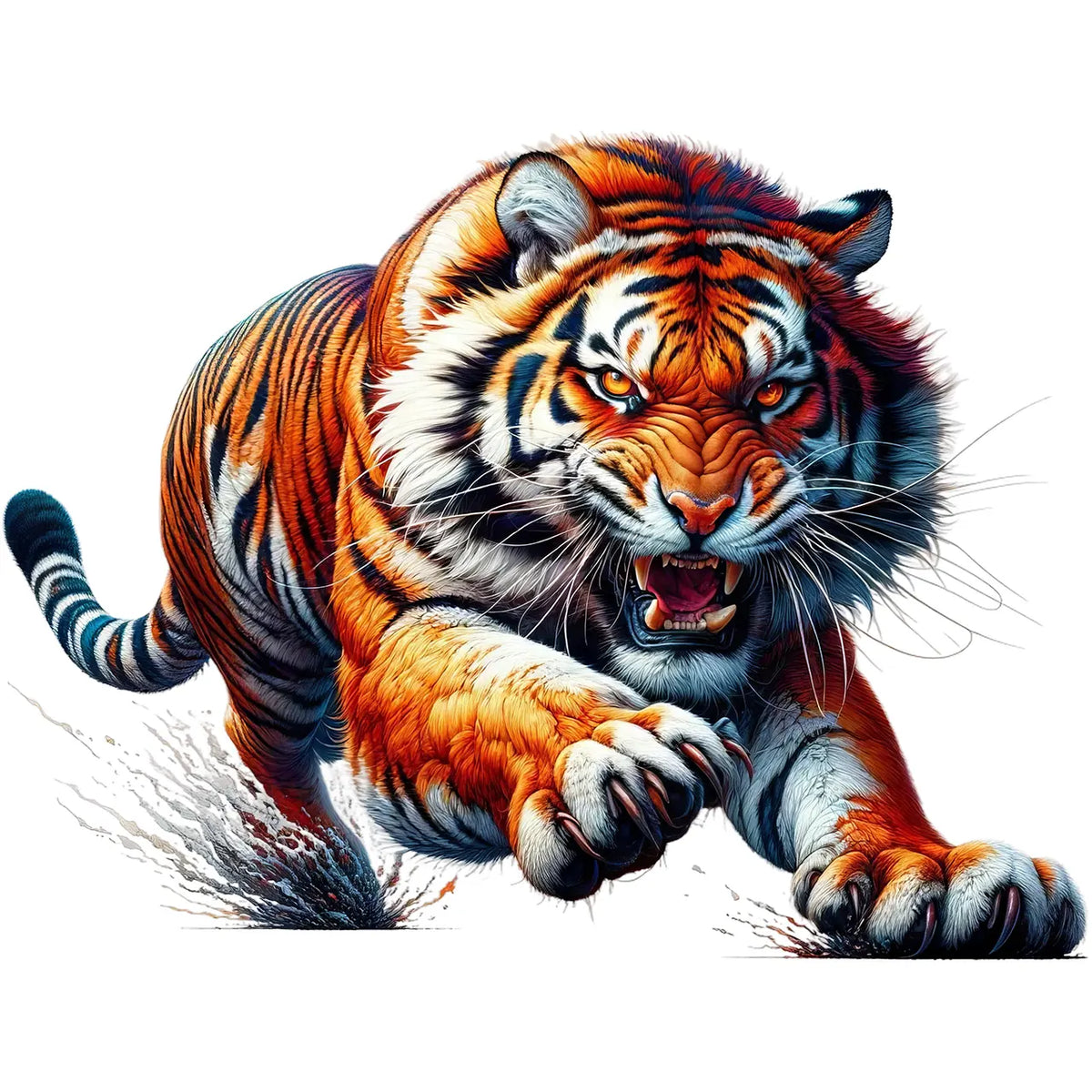 Produktbild von Bestickter Tiger-Patch – Bügelbild Oder Aufnäher Für Jacke, Rucksack & Mehr (Bengalischer Tiger)