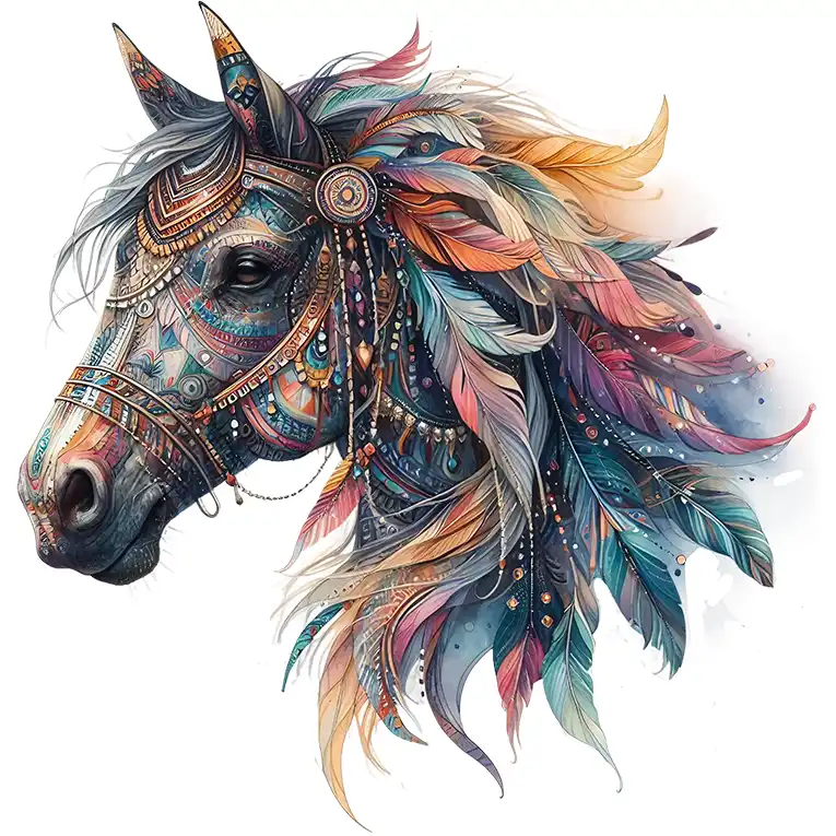 Bügelbild Boho Pferd Mystic Dream - S