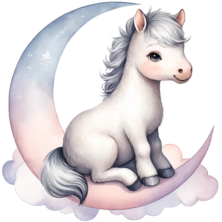 Bügelbild Mondpony Träumerei - S