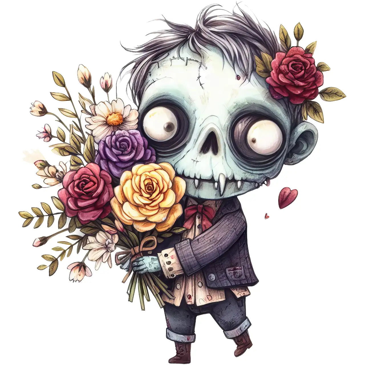 Buegelbild Romantischer Zombie