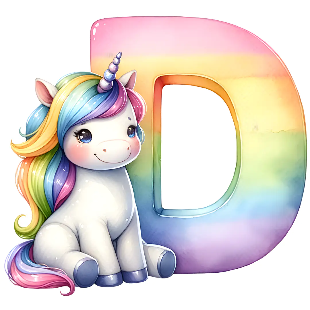 Bügelbild Einhorn Buchstaben Alphabet