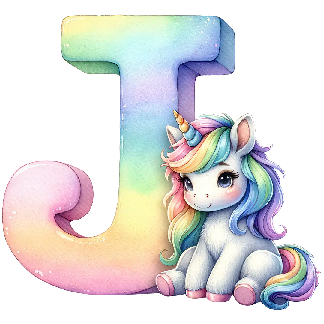 Bügelbild Einhorn Buchstaben Alphabet