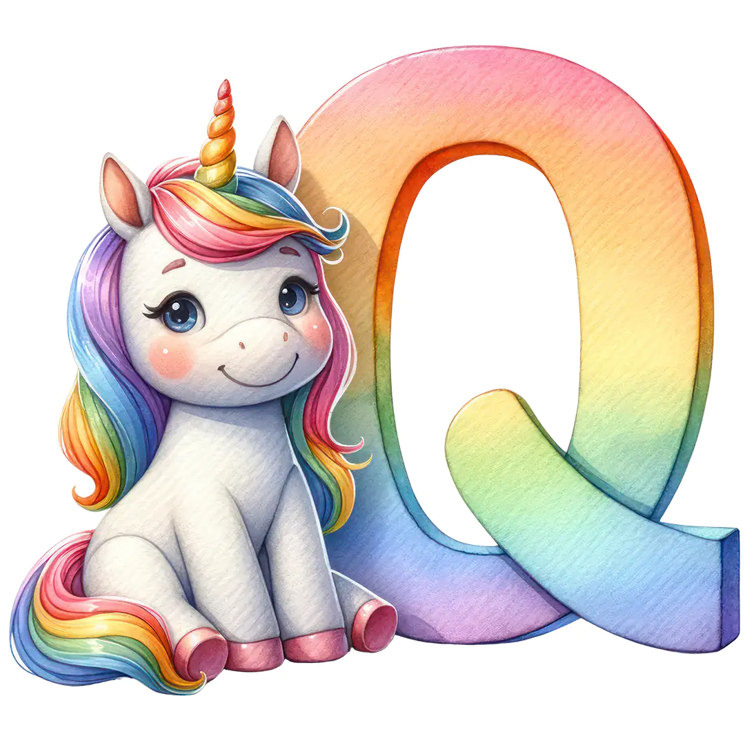 Bügelbild Einhorn Buchstaben Alphabet