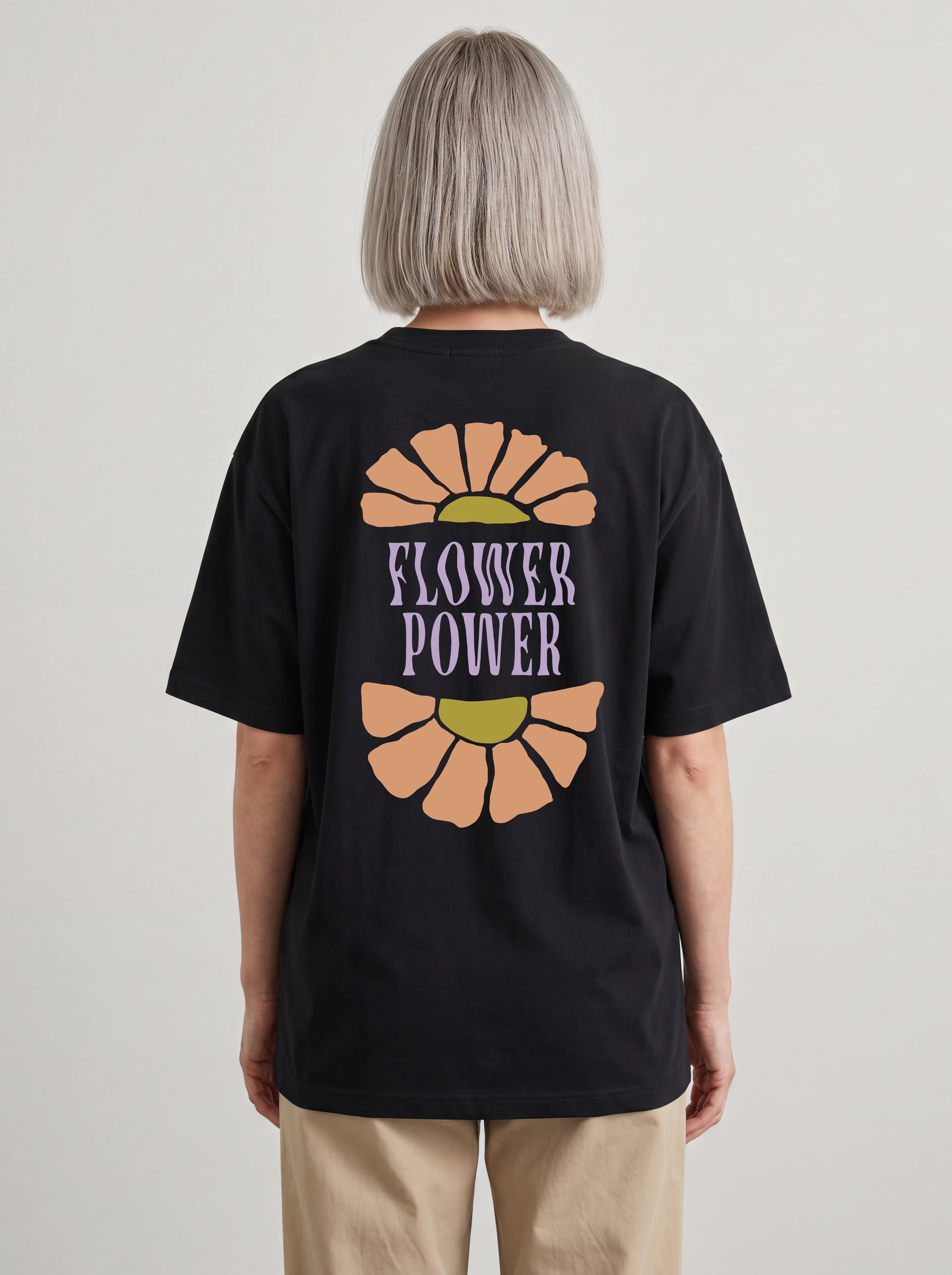 FLOWER POWER - OVERSIZED SHIRT BACKPRINT
