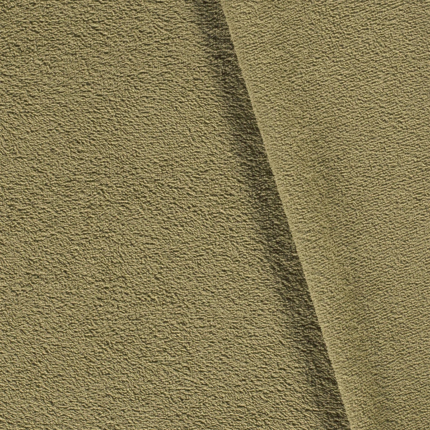 Frottee Stoff Olivgrün 026
