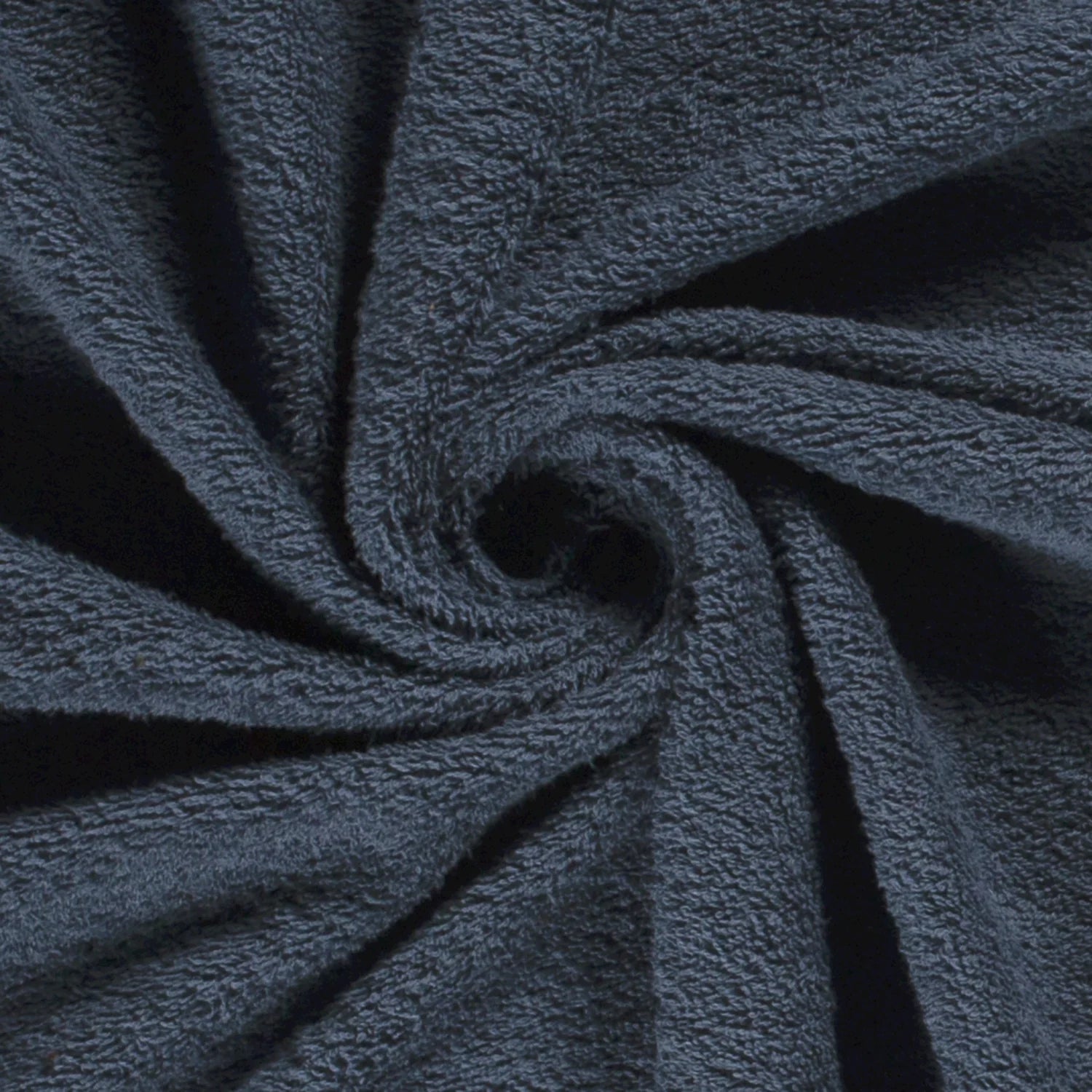 Frottee Stoff Stahlblau 006