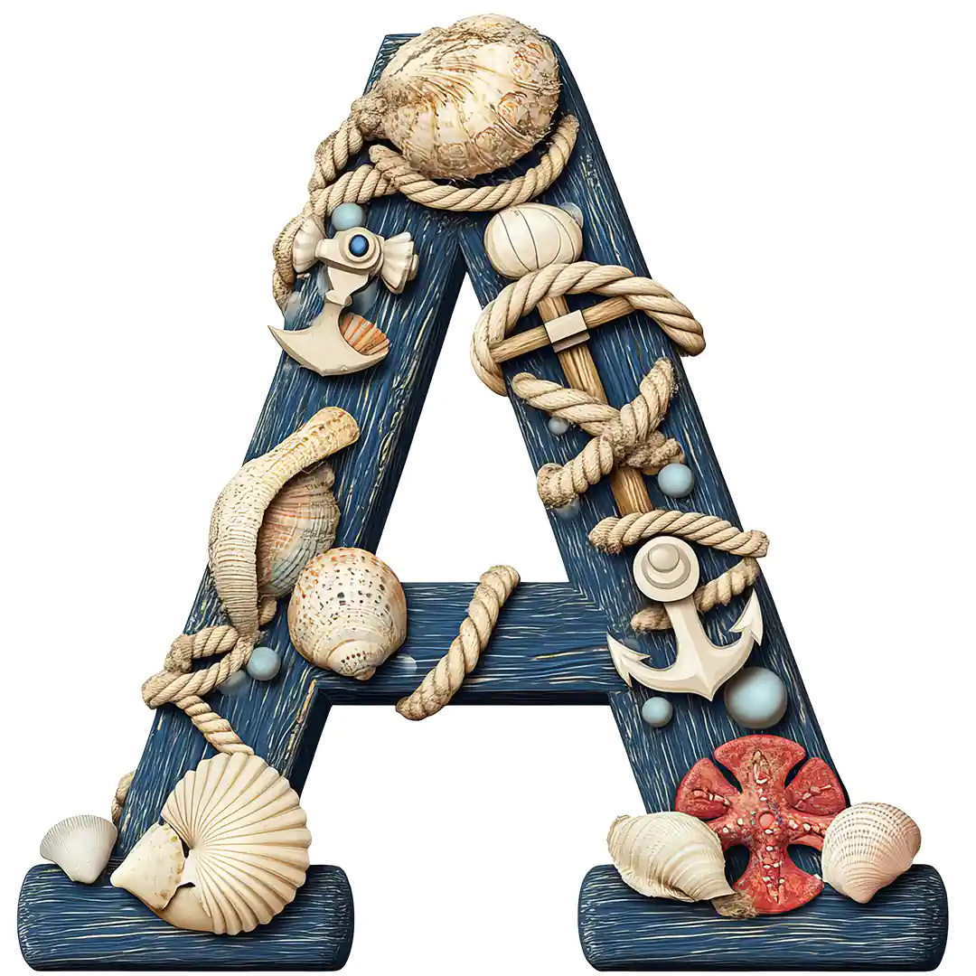 Bügelbild Nautica Buchstaben Alphabet