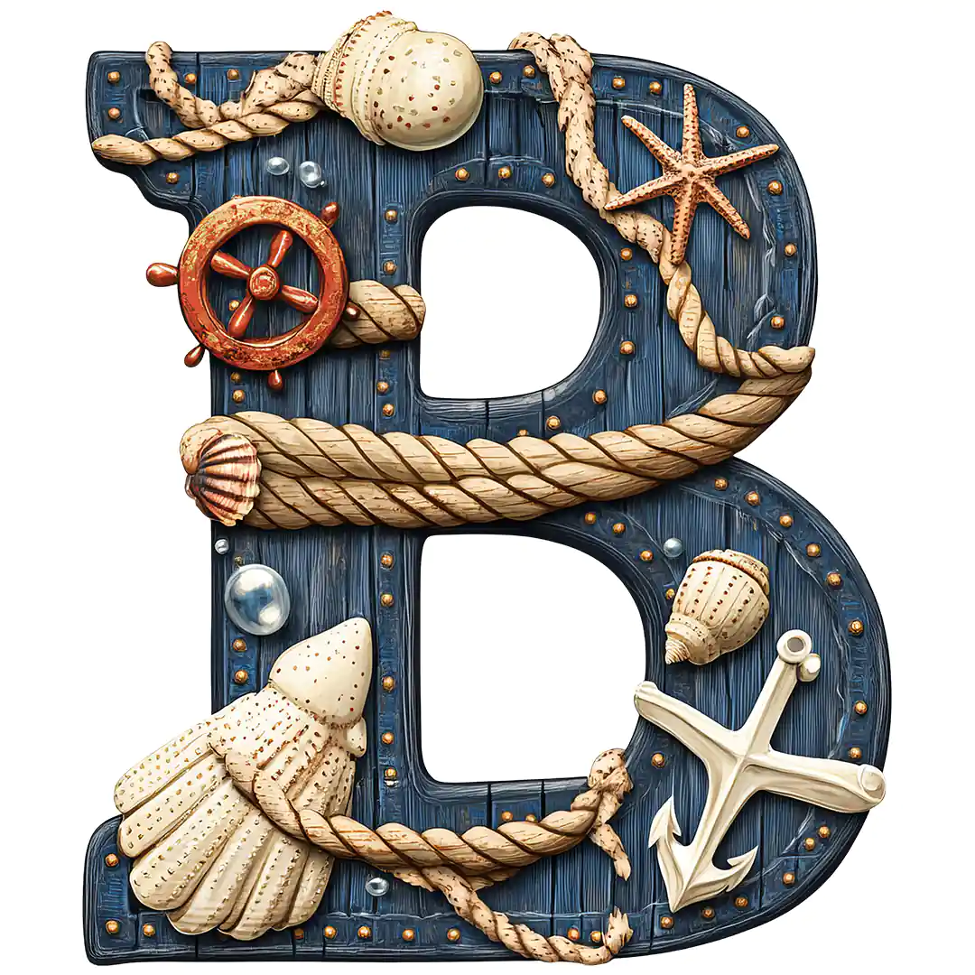 Bügelbild Nautica Buchstaben Alphabet