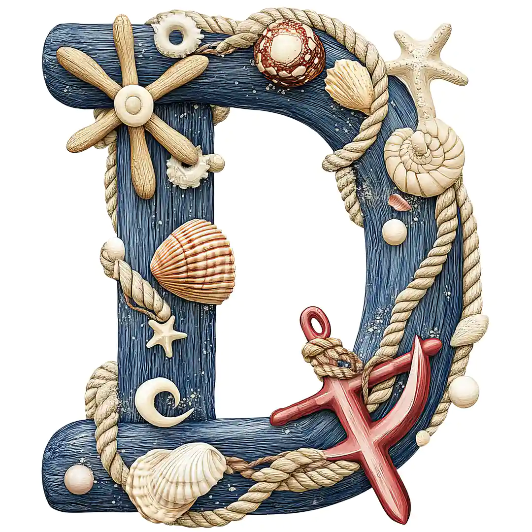 Bügelbild Nautica Buchstaben Alphabet