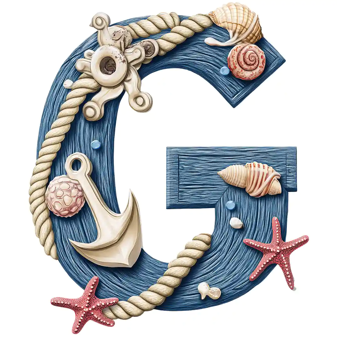 Bügelbild Nautica Buchstaben Alphabet