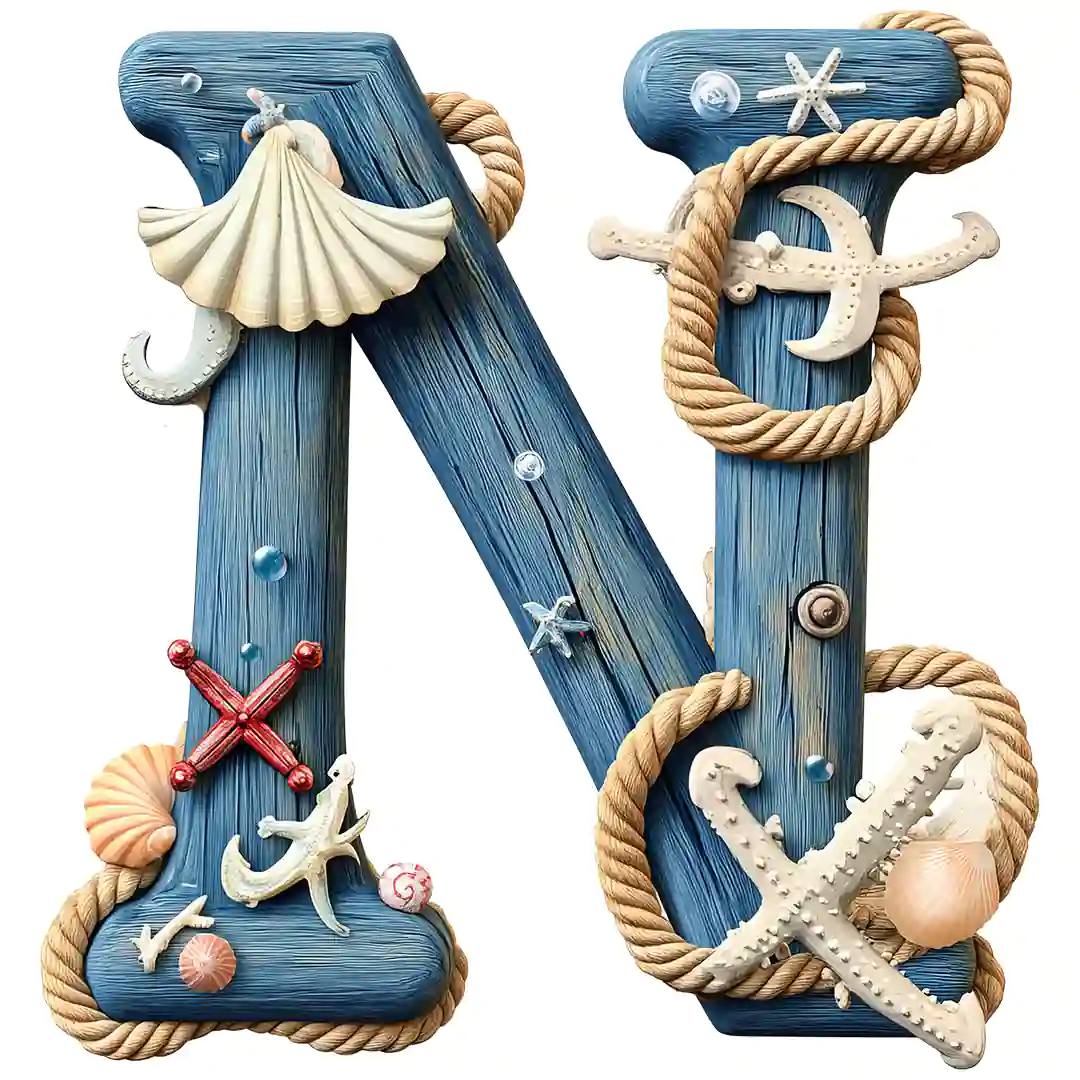 Bügelbild Nautica Buchstaben Alphabet