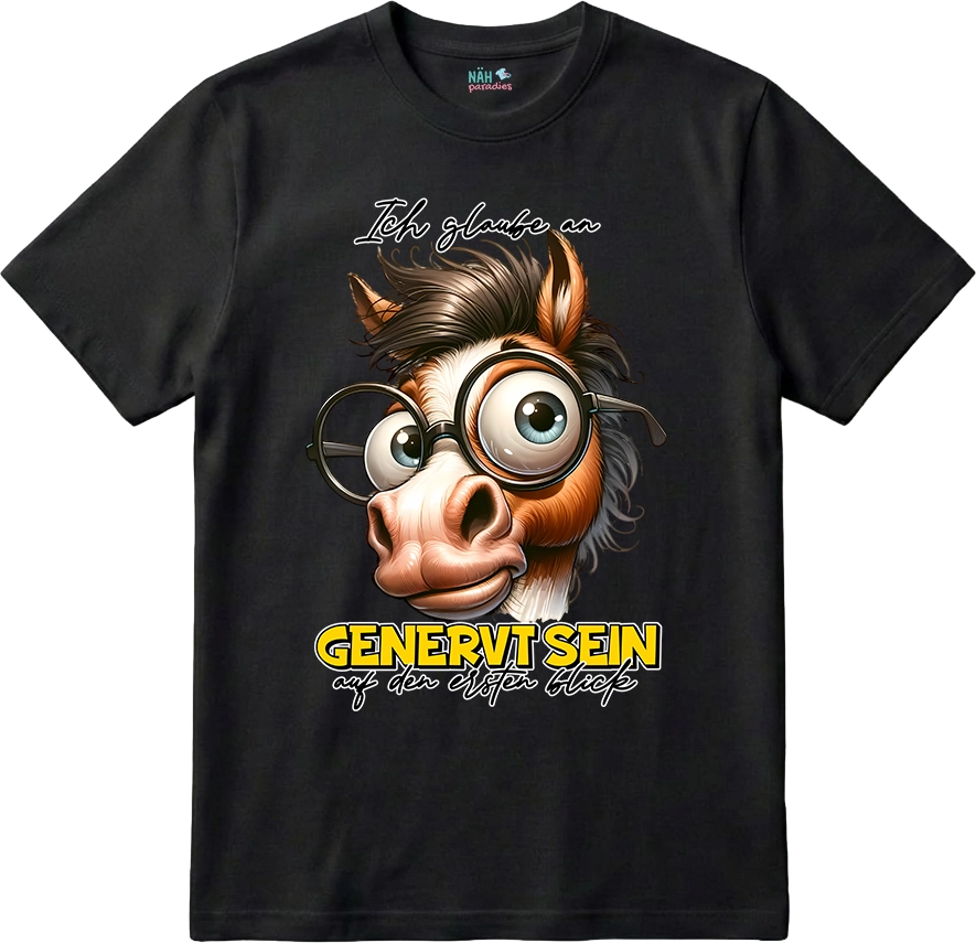 Lustiges Pferd "Ich glaube an genervt sein"