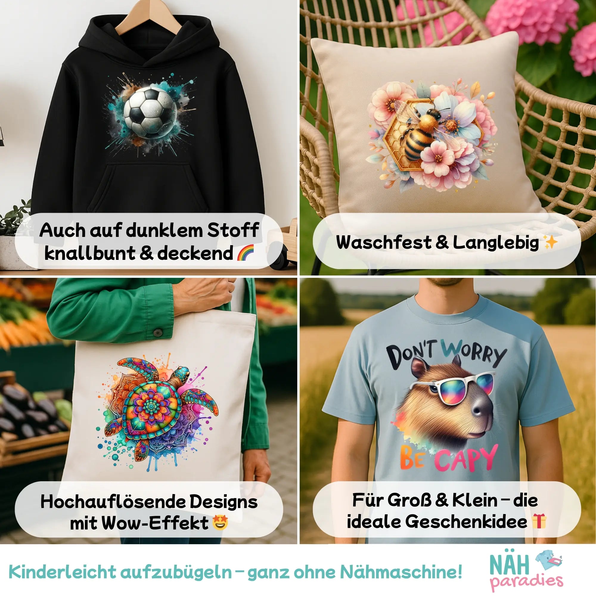 Bügelbild Schriftzug Ahoi Schreibschrift - L