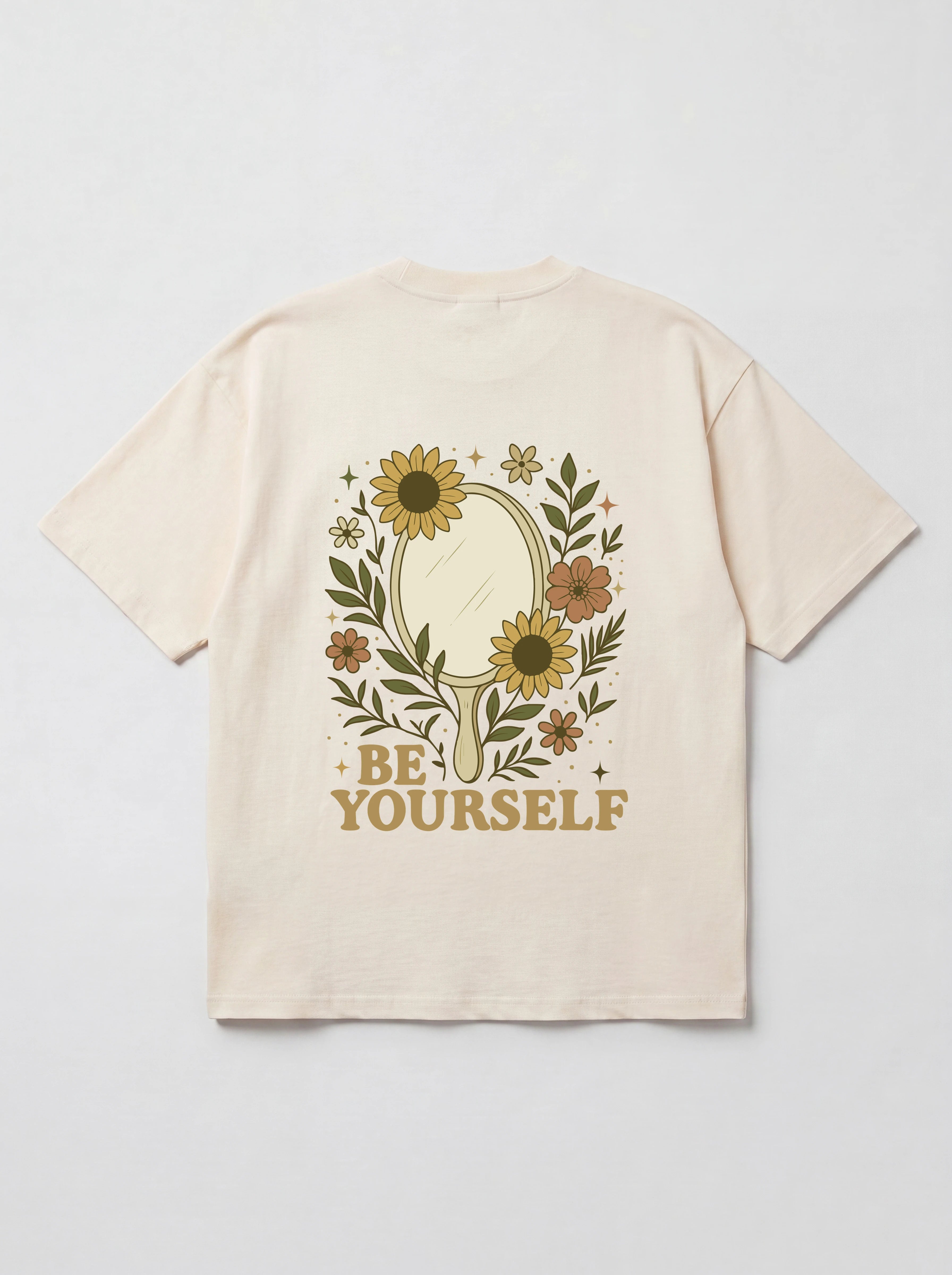BE YOURSELF SUNFLOWER - OVERSIZED SHIRT BACKPRINT