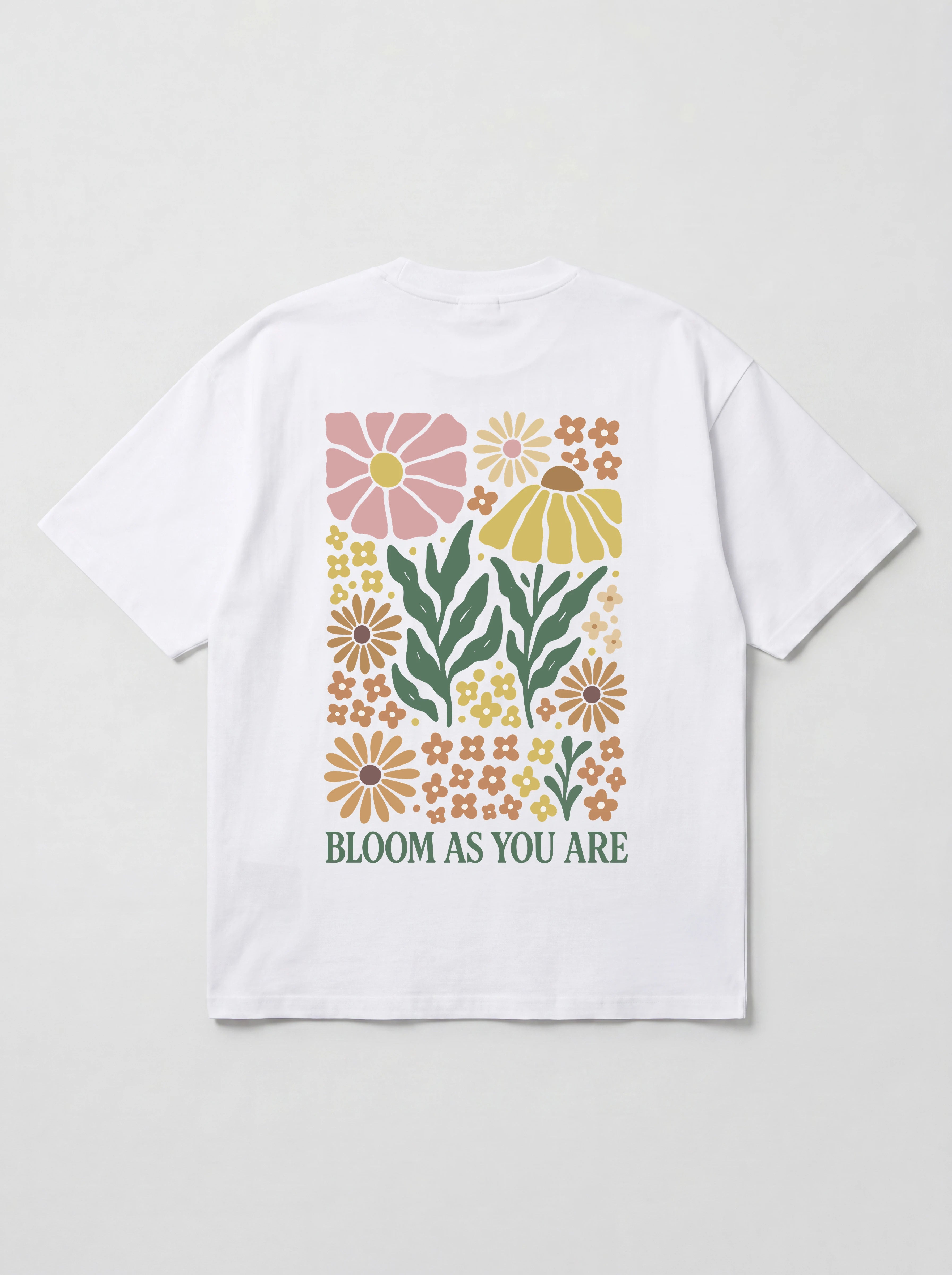 BLOOM AS YOU ARE FLORAL - OVERSIZED SHIRT BACKPRINT