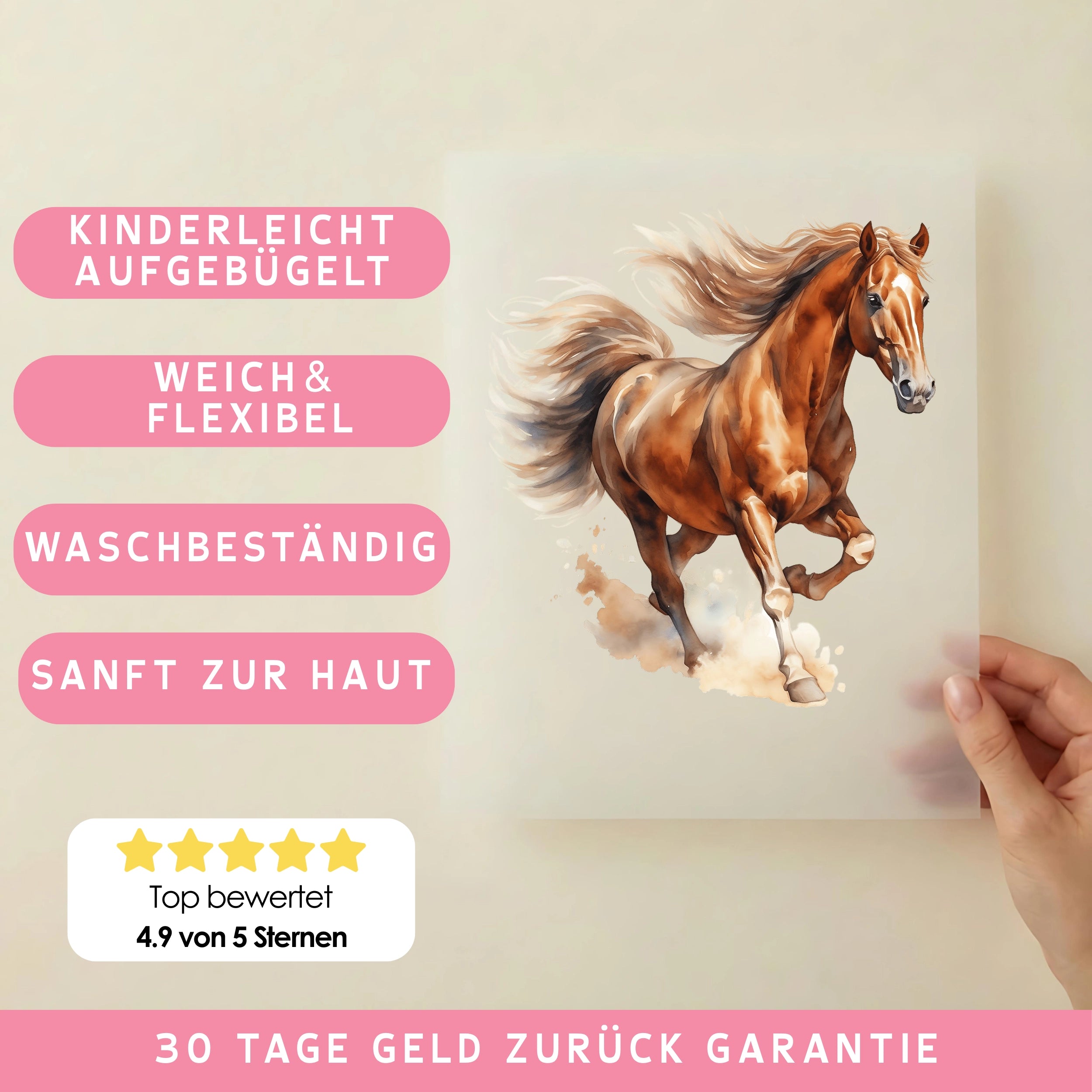 Bügelbild Rennpferd