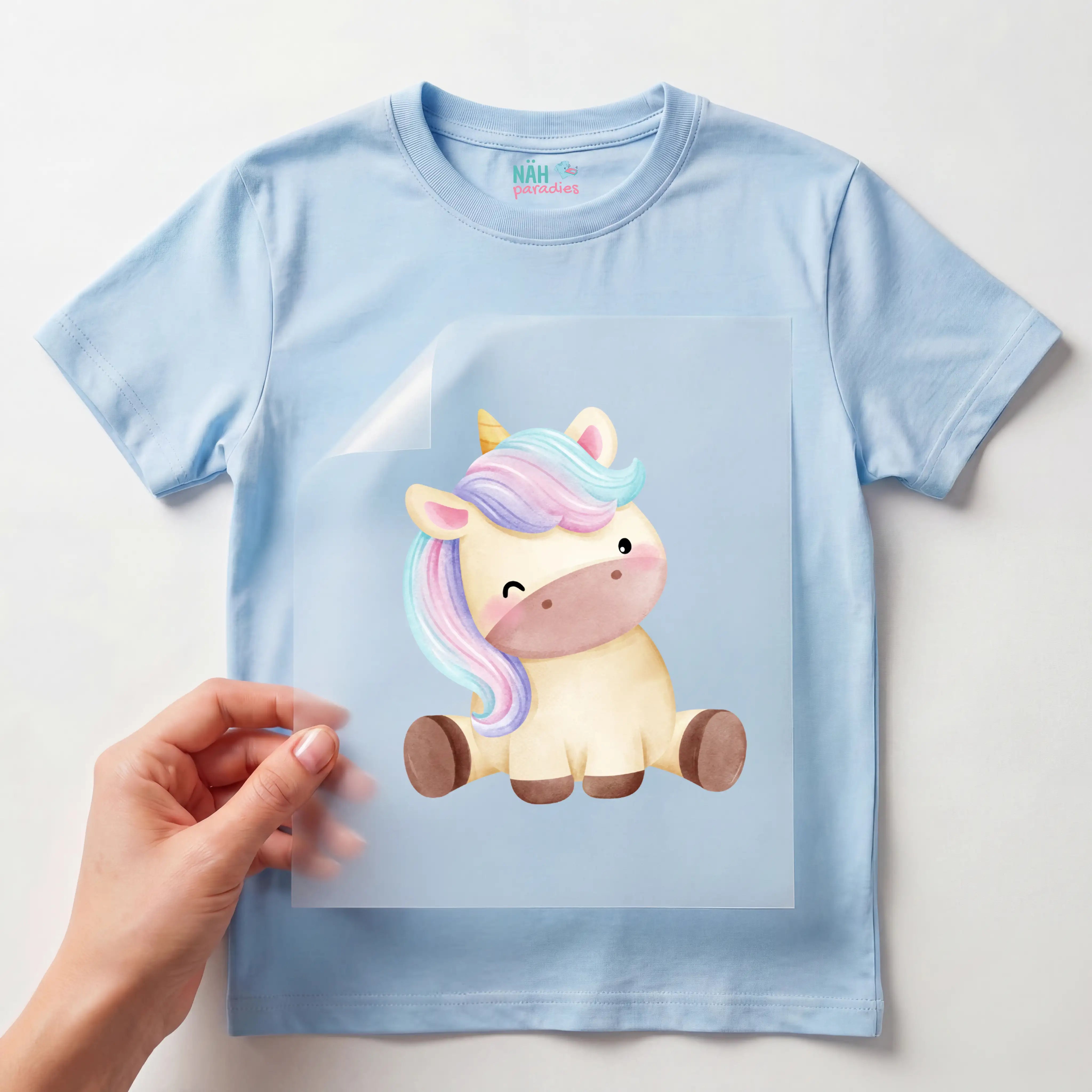 Bügelbild Einhorn Pastel