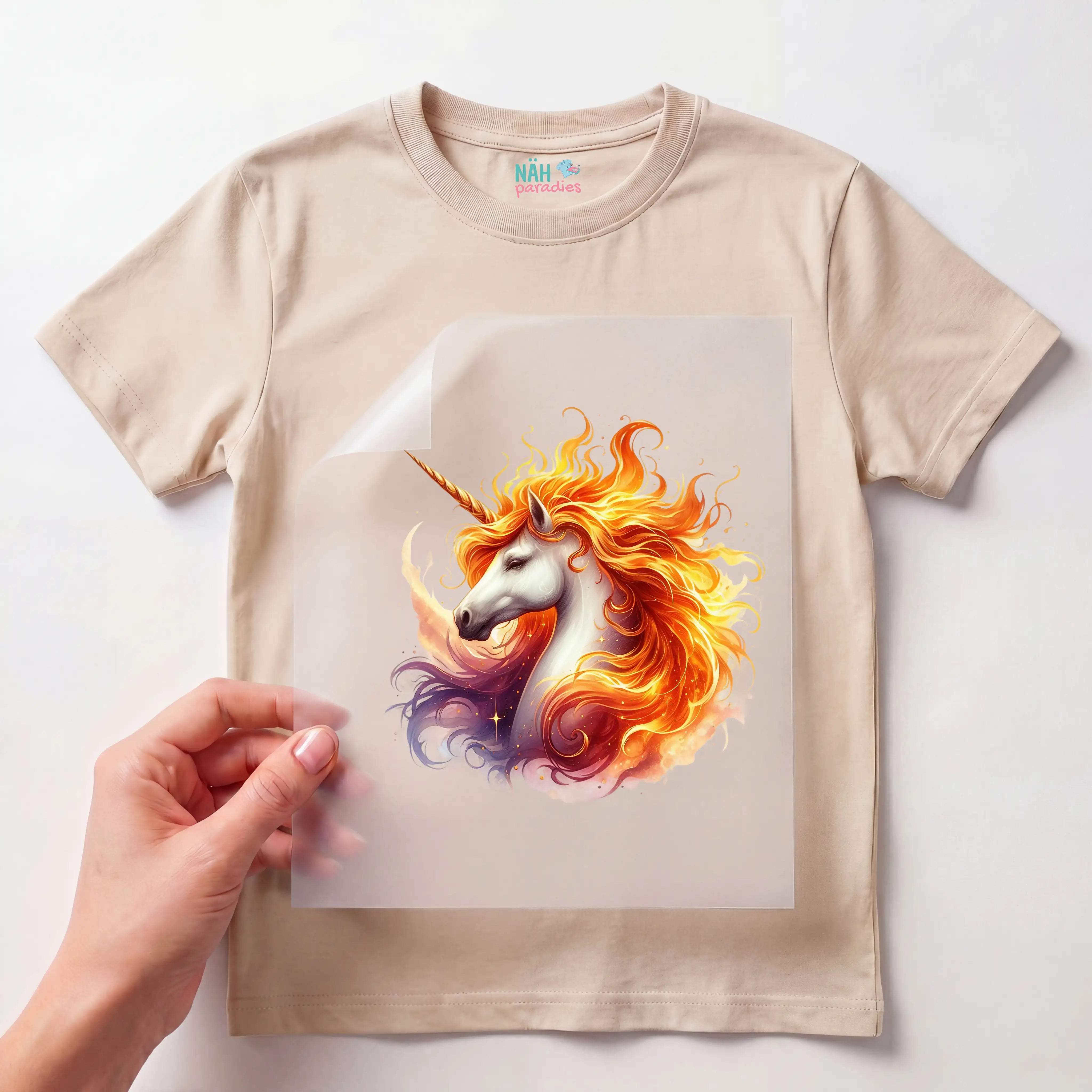 Bügelbild Einhorn Flammenmähne