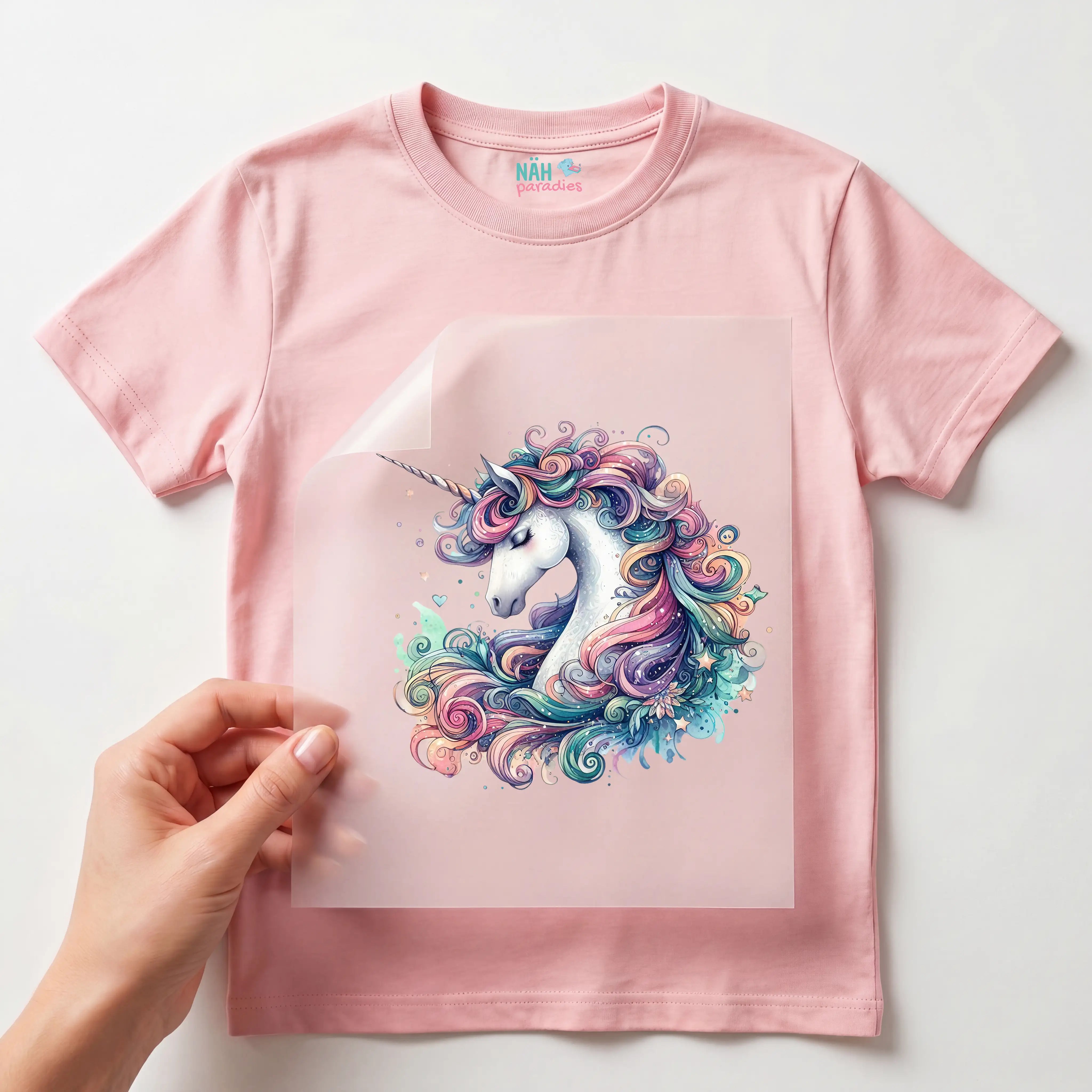 Bügelbild Einhorn Pastellfantasie