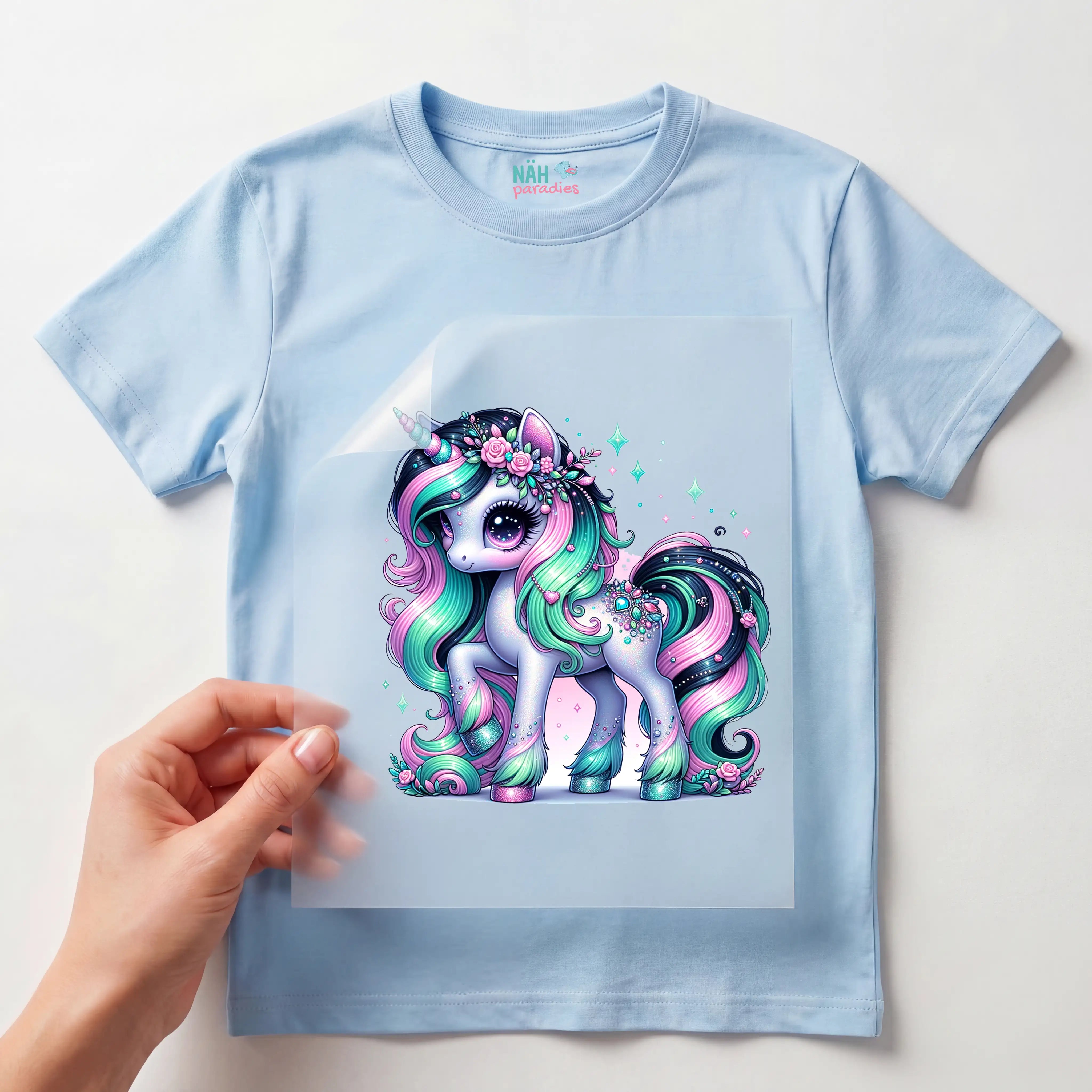 Bügelbild Einhorn Celestia Funkellicht