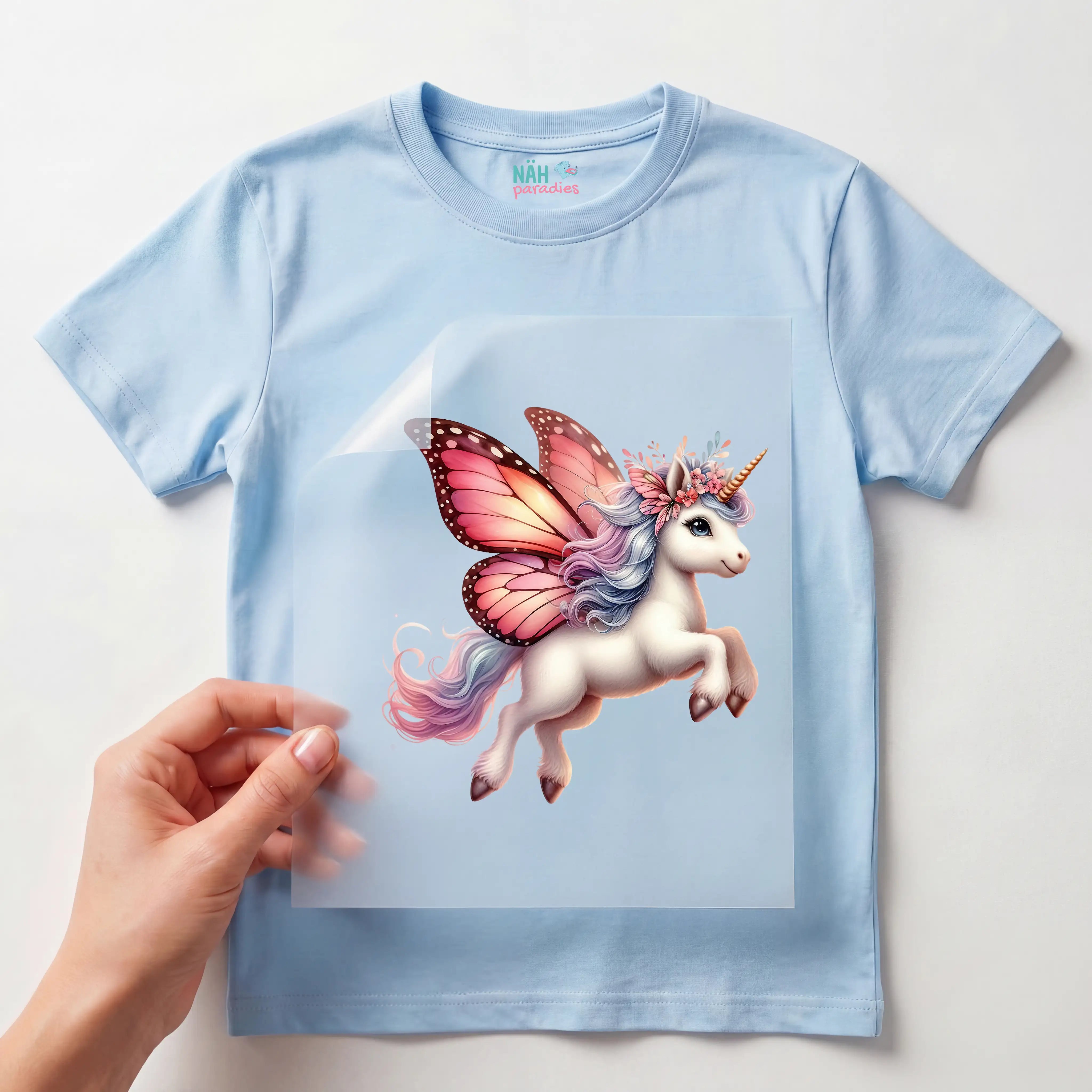 Bügelbild Einhorn Elara Feenflug