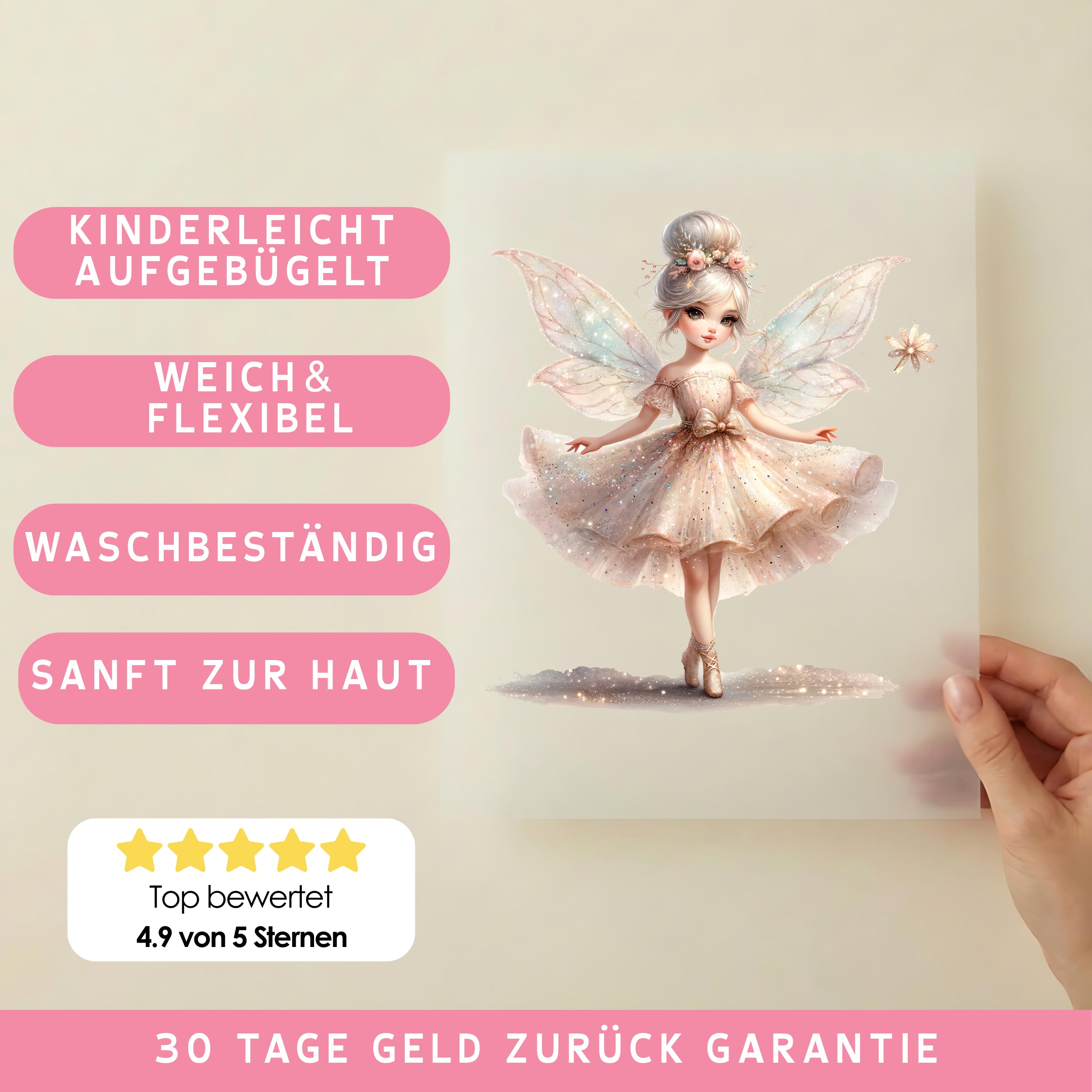 Bügelbild Zauberhafte Fee Glitterina