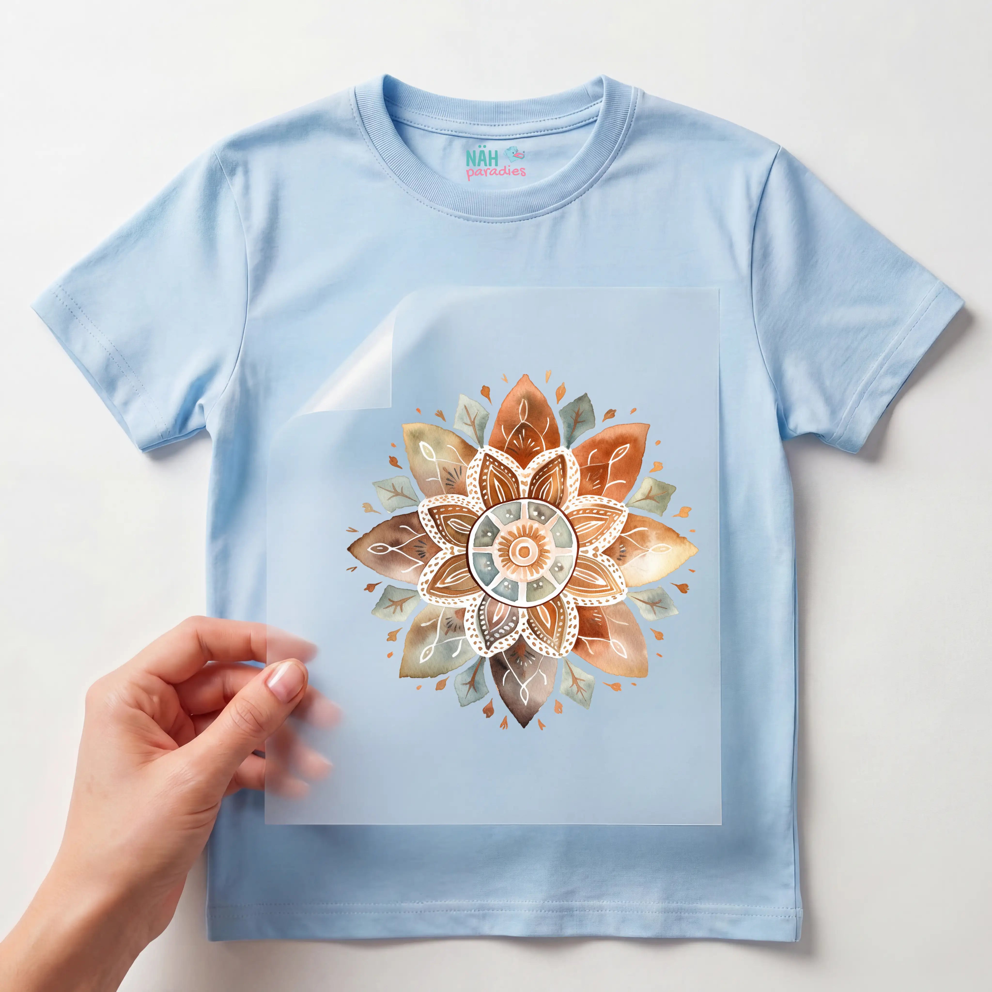 Bügelbild Mandala Lotuslicht