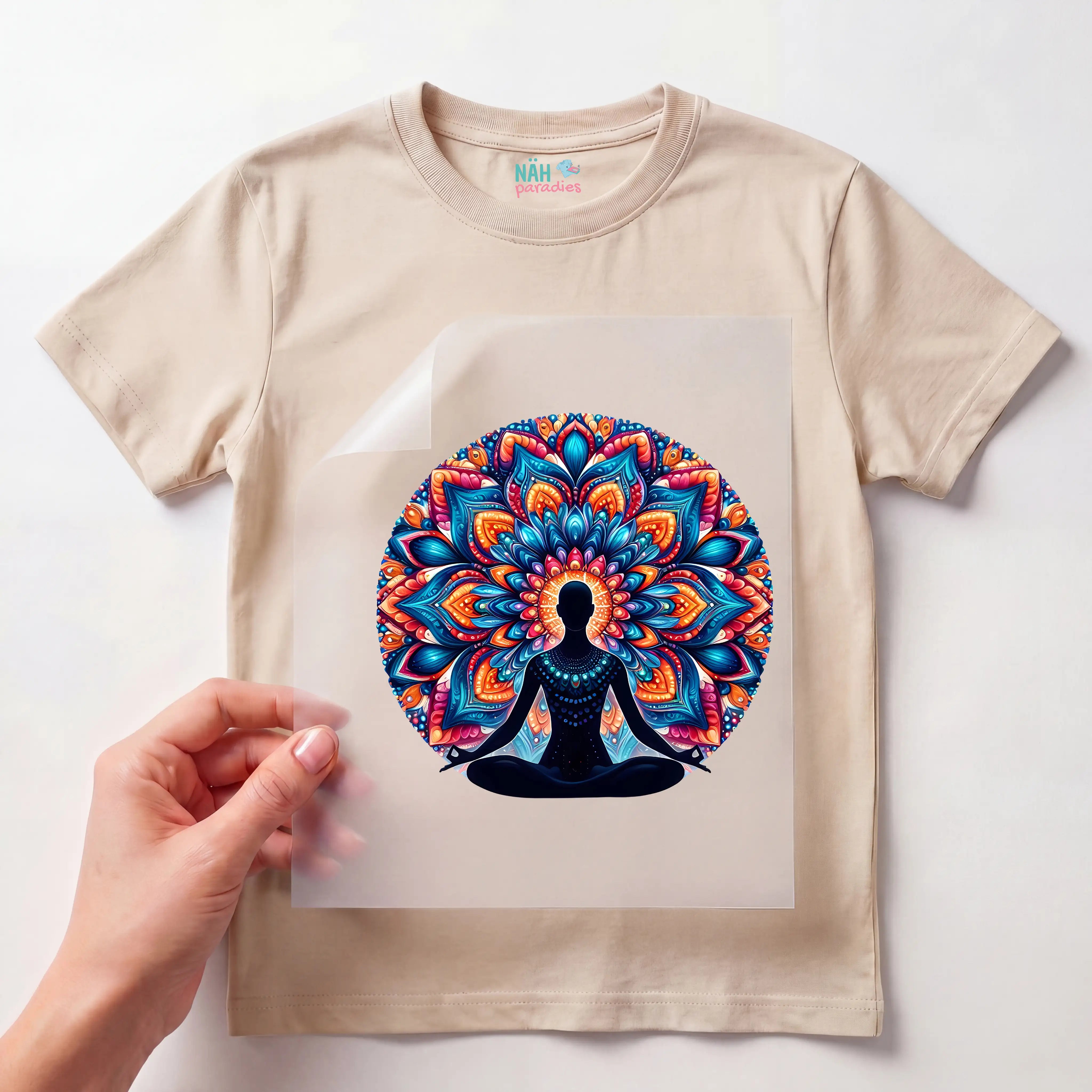 Bügelbild Meditation Chakra