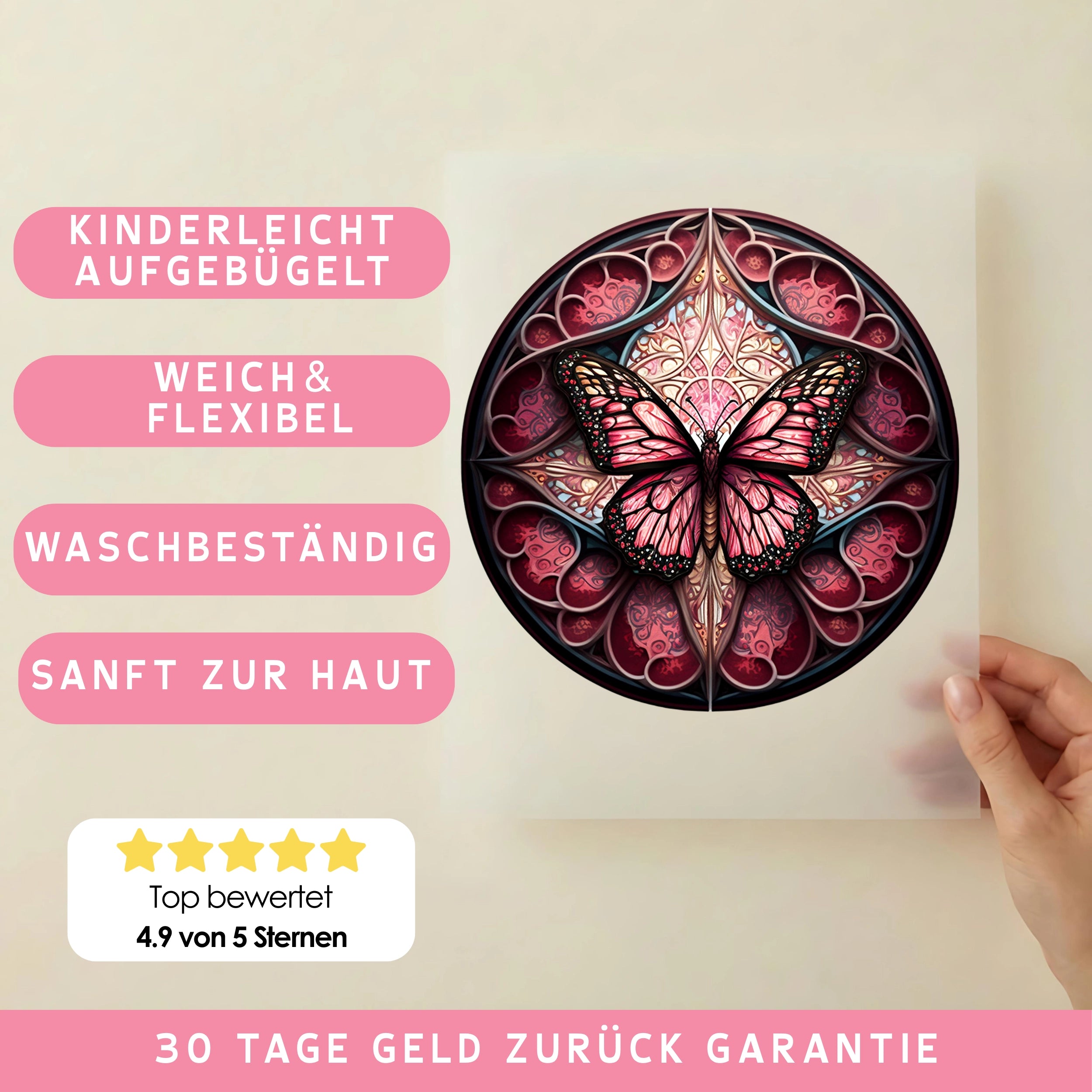 Bügelbild Schmetterling Echo