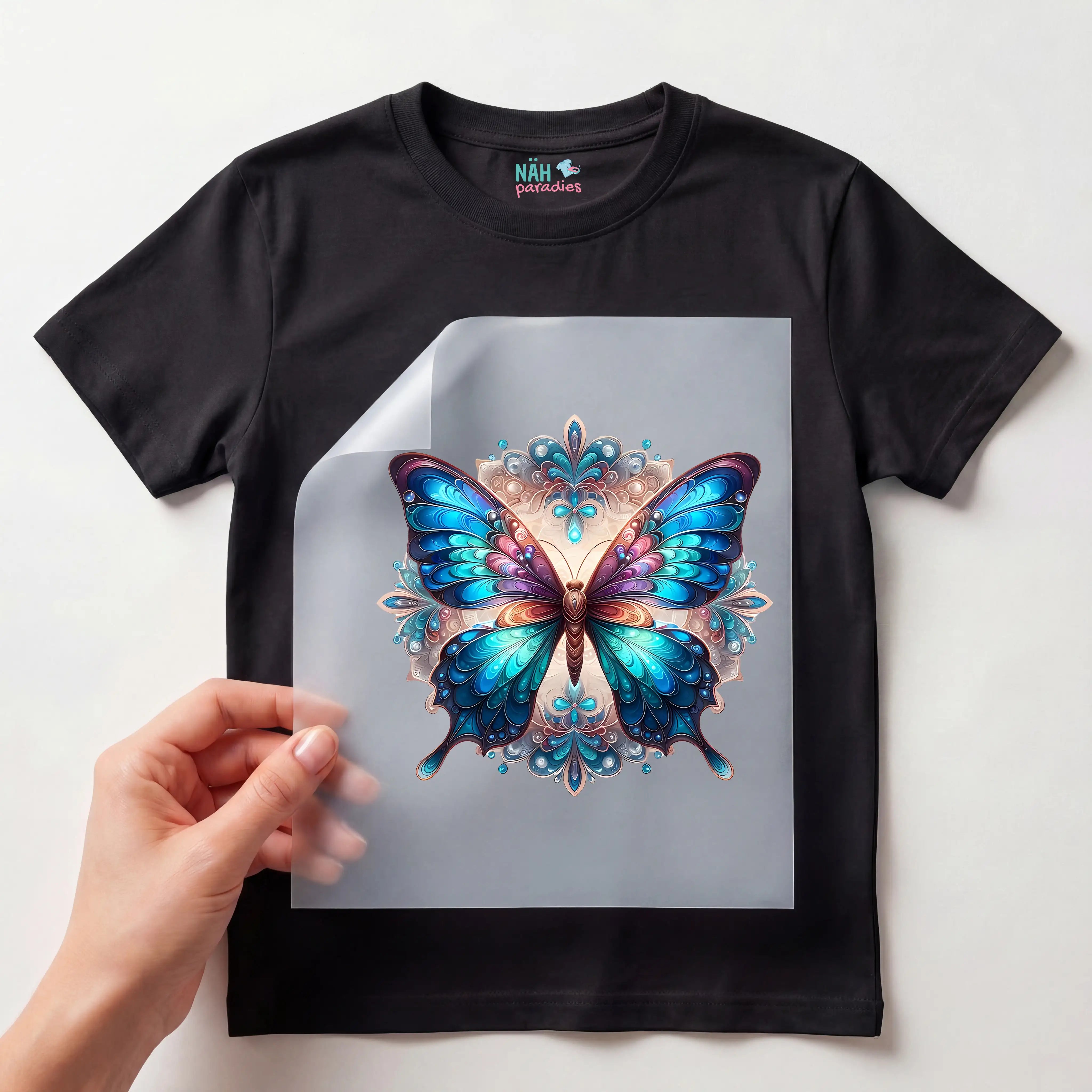 Bügelbild Schmetterling Edelglanz