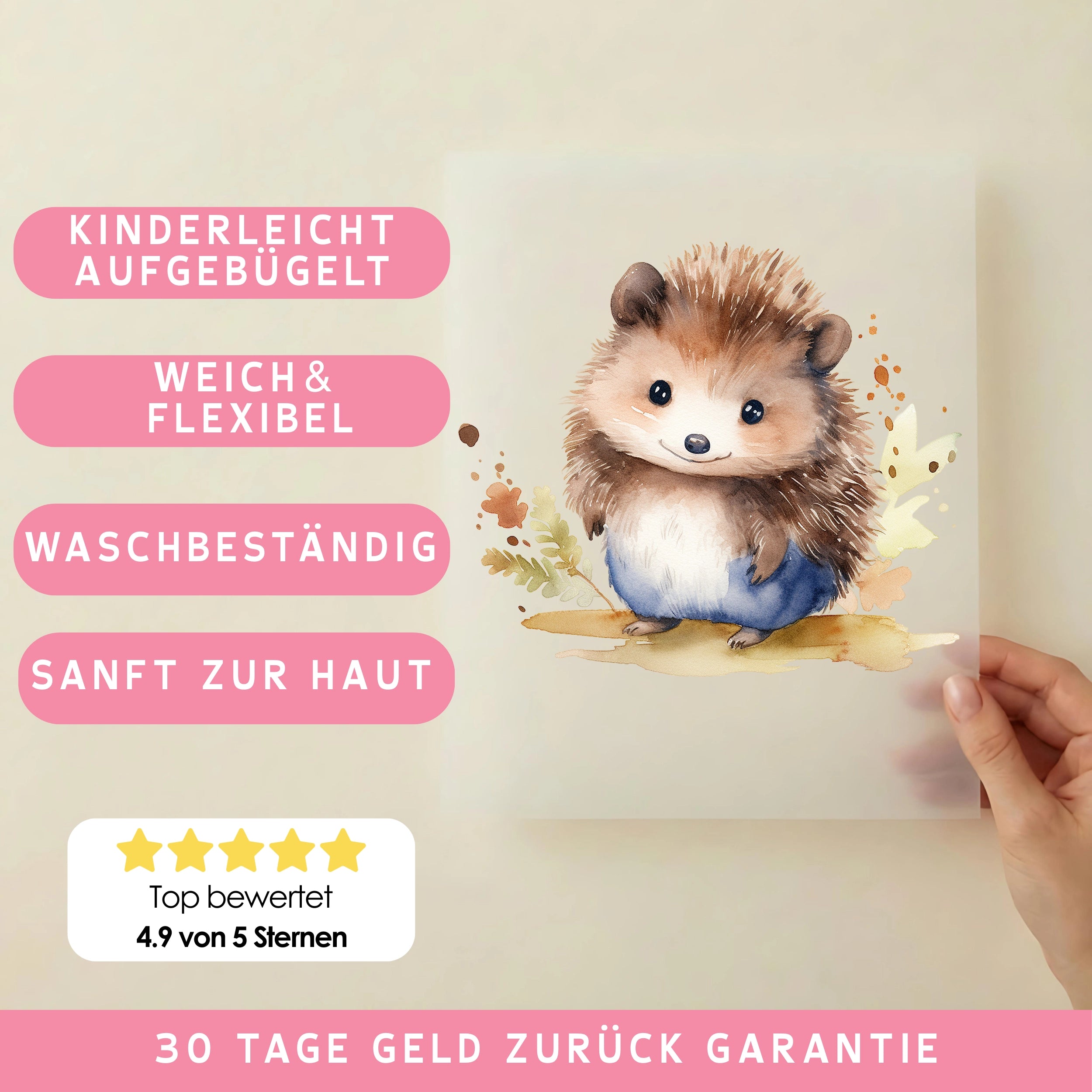 Bügelbild Waldfreunde Igel